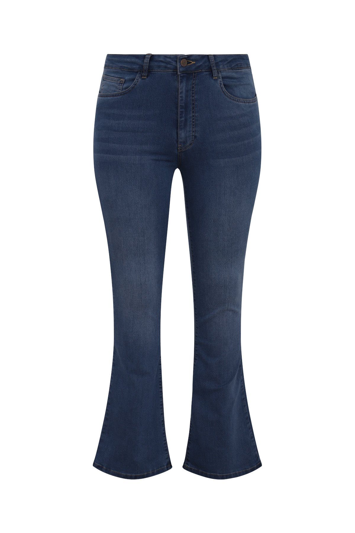 Große High-waist-Jeans Größen indigo Yoek