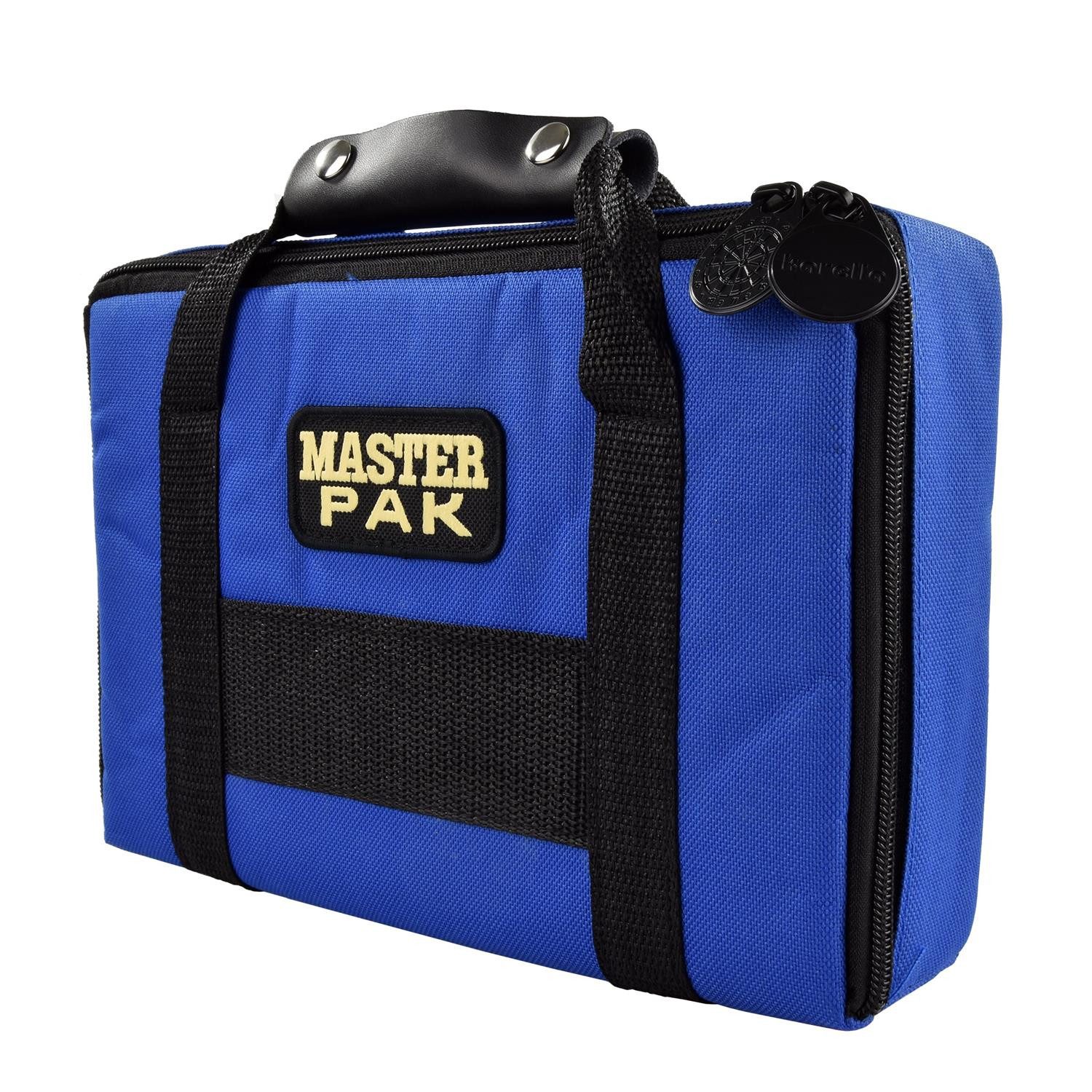 Karella Dartpfeil Darttasche MASTER PAK - blau, Dart Case Etui Tasche für Dartpfeile Flights