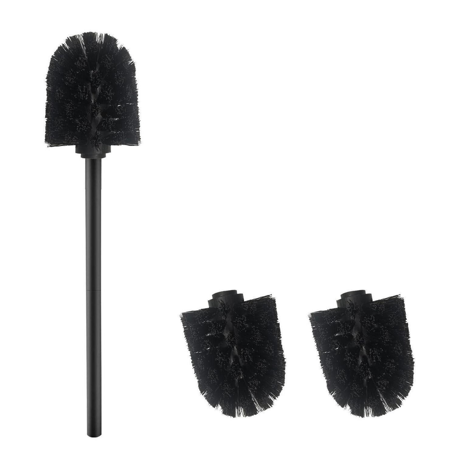 LuxusKollektion WC-Reinigungsbürste WC-Bürste Edelstahl-Griff Schwarz 7cm