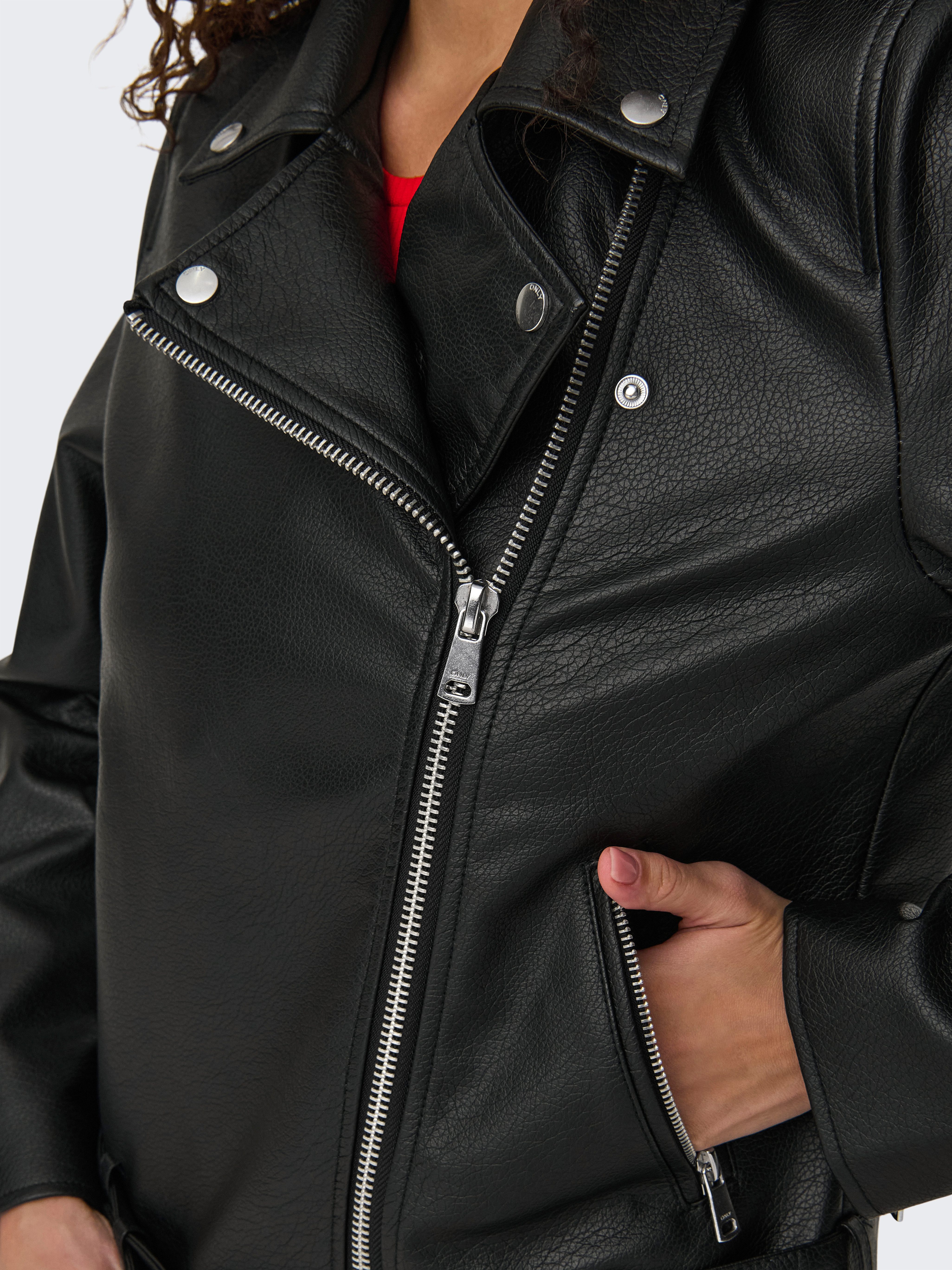 ONLY Lederimitatjacke ONLMILLE FAUX LEATHER BIKER JACKET OTW