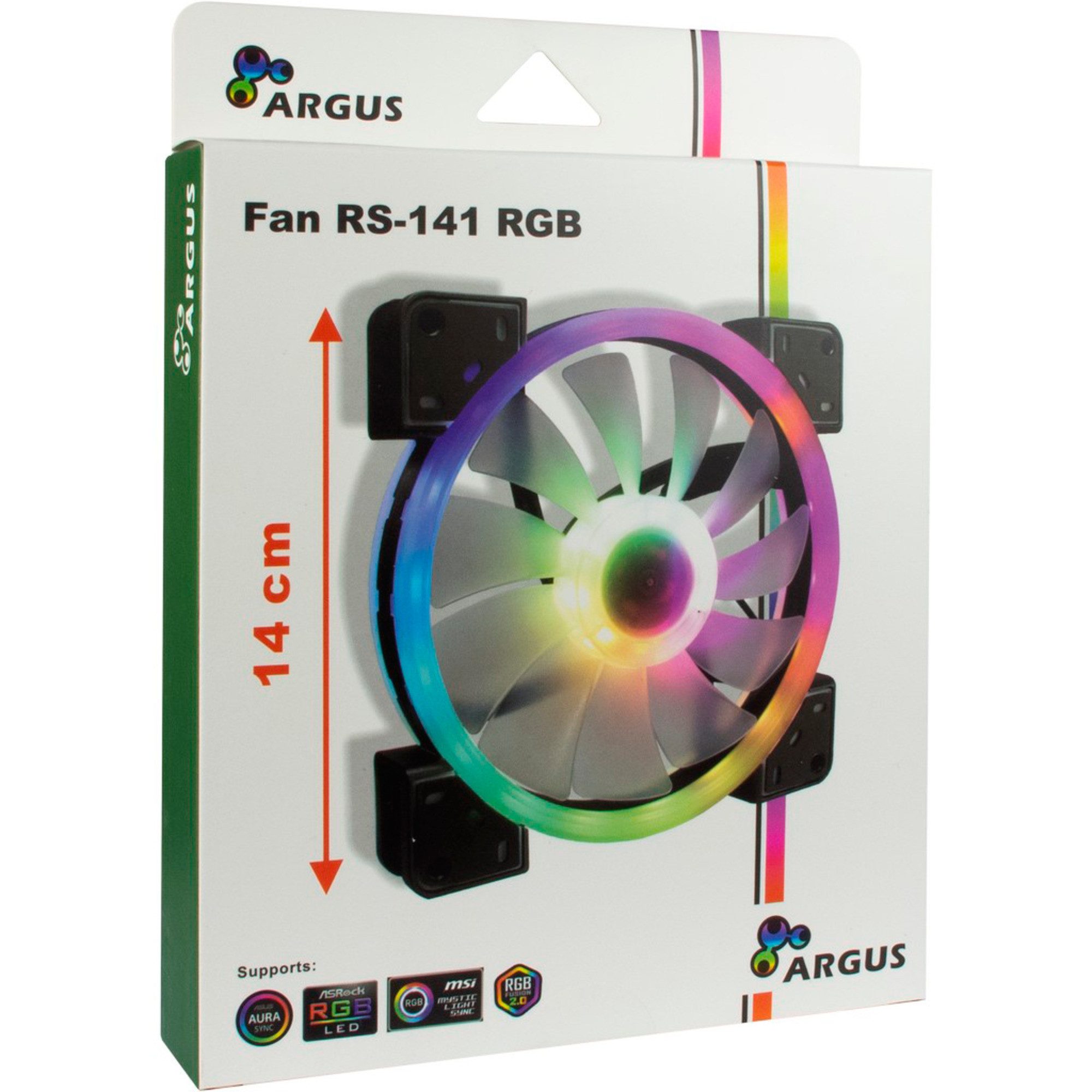 Inter-Tech Gehäuselüfter Inter-Tech Argus RS-141 RGB 140x140x25