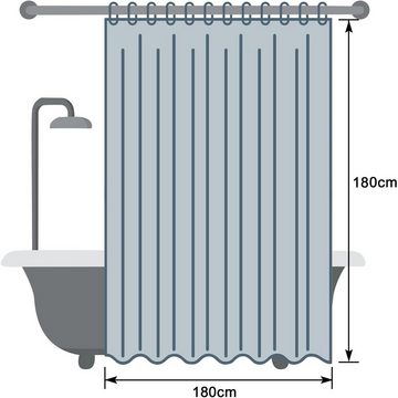 KÜLER Duschschirm Duschschirm, Duschvorhänge, 180*180cm, Duschvorhang, Stein, Toilettenvorhang für das Badezimmer, wasserdicht, Schimmelresistent