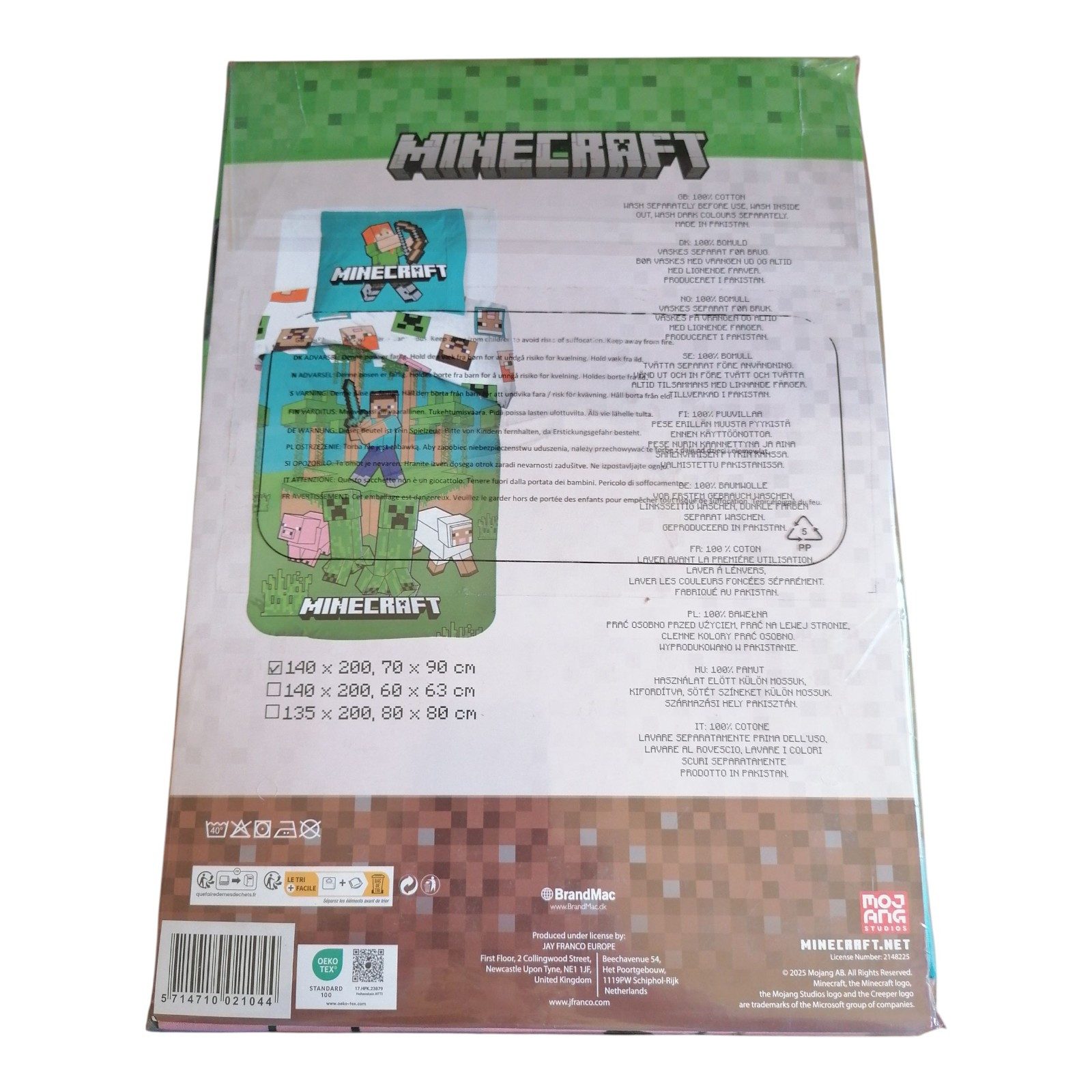 Minecraft Bettwäsche Minecraft Bettwäsche „Jungle Explore“ 140x200 + 70x90, 100 % Baumwoll