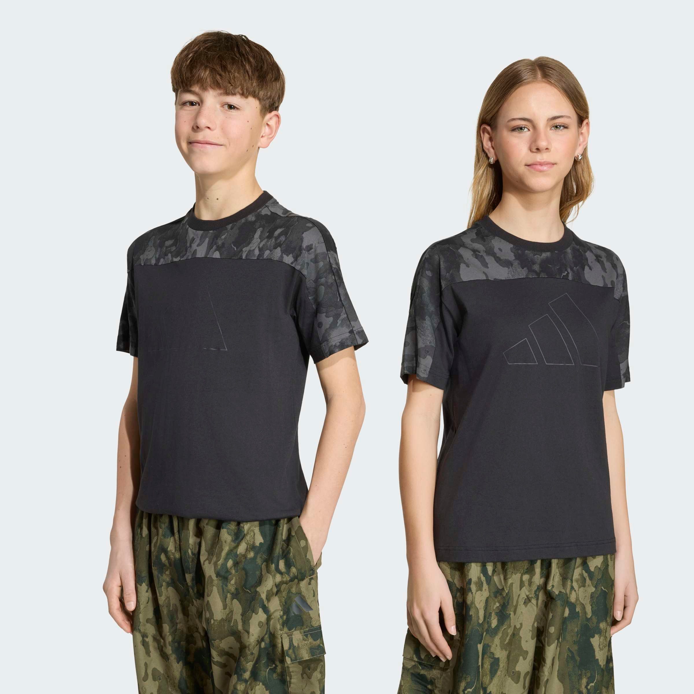 T-Shirt SEASONAL ESSENTIALS KIDS BAUMWOLL-, CAMOUFLAGE
