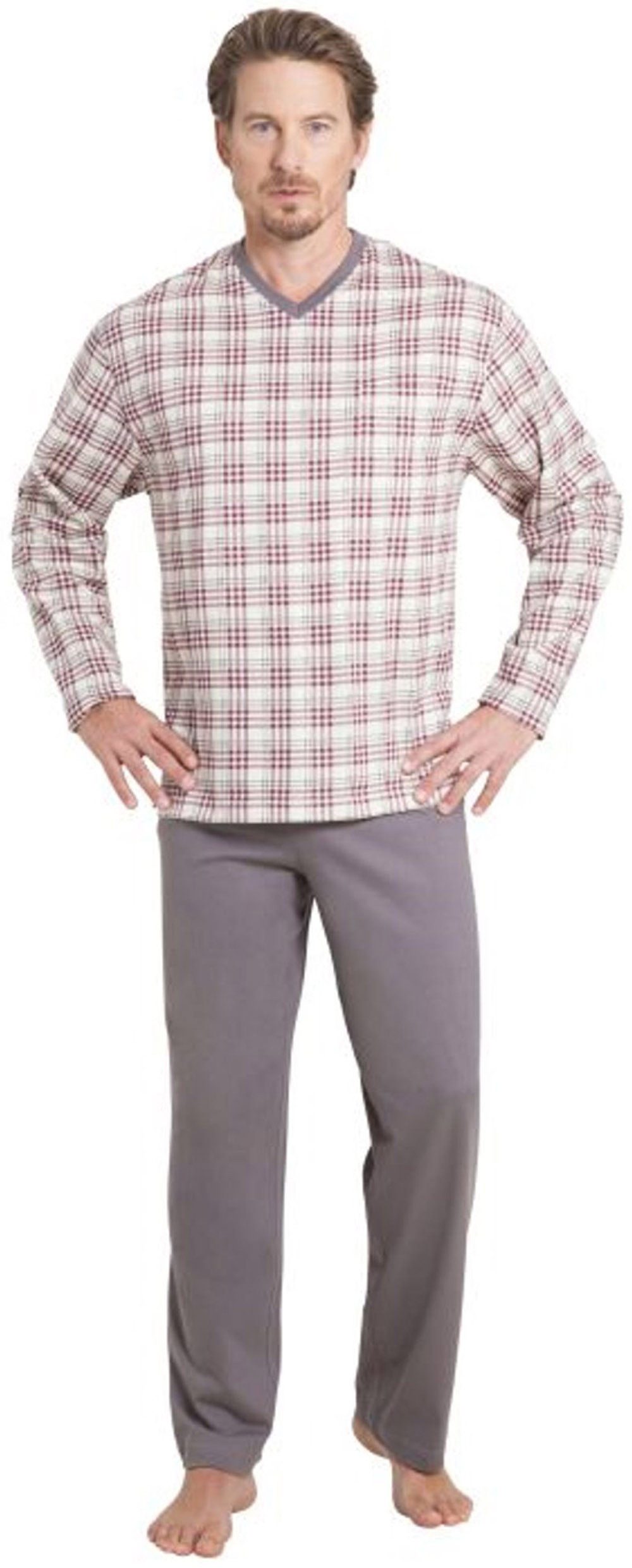 Hajo Pyjama Modischer Herren Pyjama lang (2 tlg)