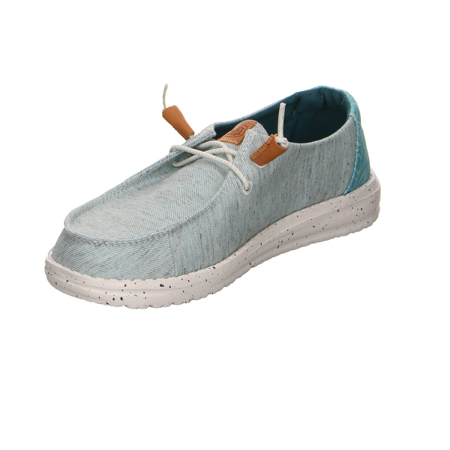 Hey Dude Hey Dude Wendy Heathered Slub Tropical Leinen-Stoff Slipper grün Slipper – Bild 4 von 5