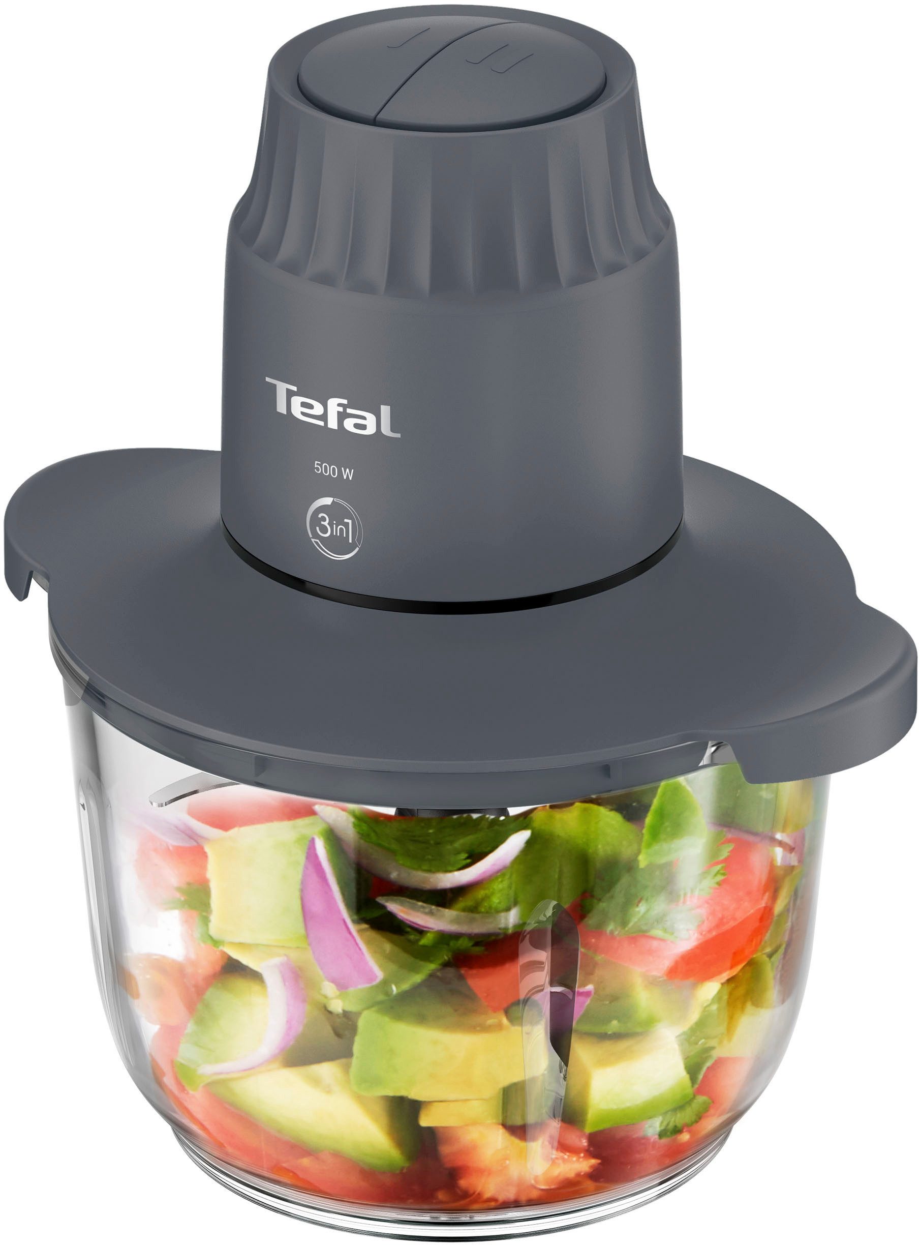 Tefal Zerkleinerer MB6031 Choppeor, 500 W, 2 Geschwindigkeiten, 4 Edelstahlklingen