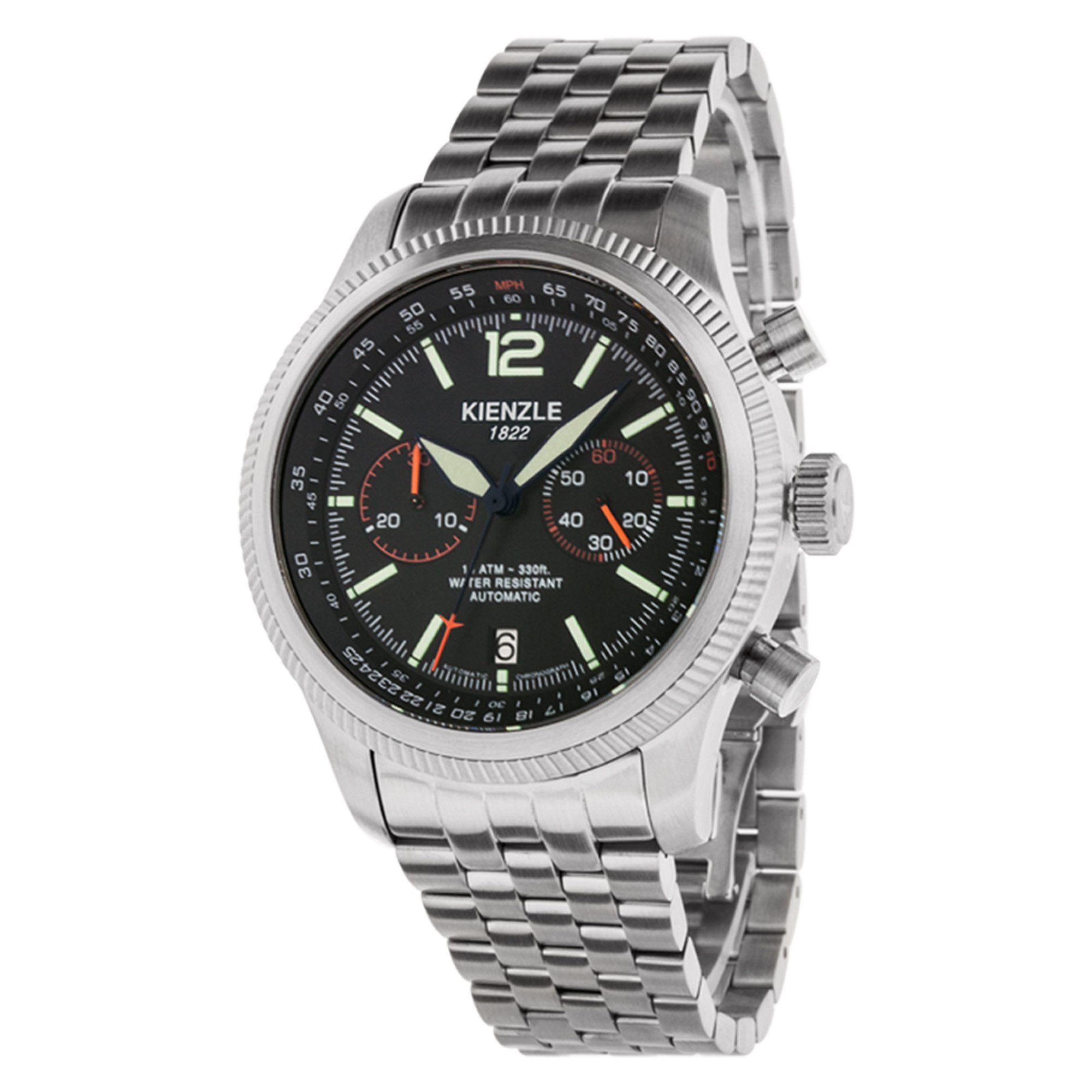 Kienzle Automatikuhr PILOTIMER Automatic Chrono silber/schwarz