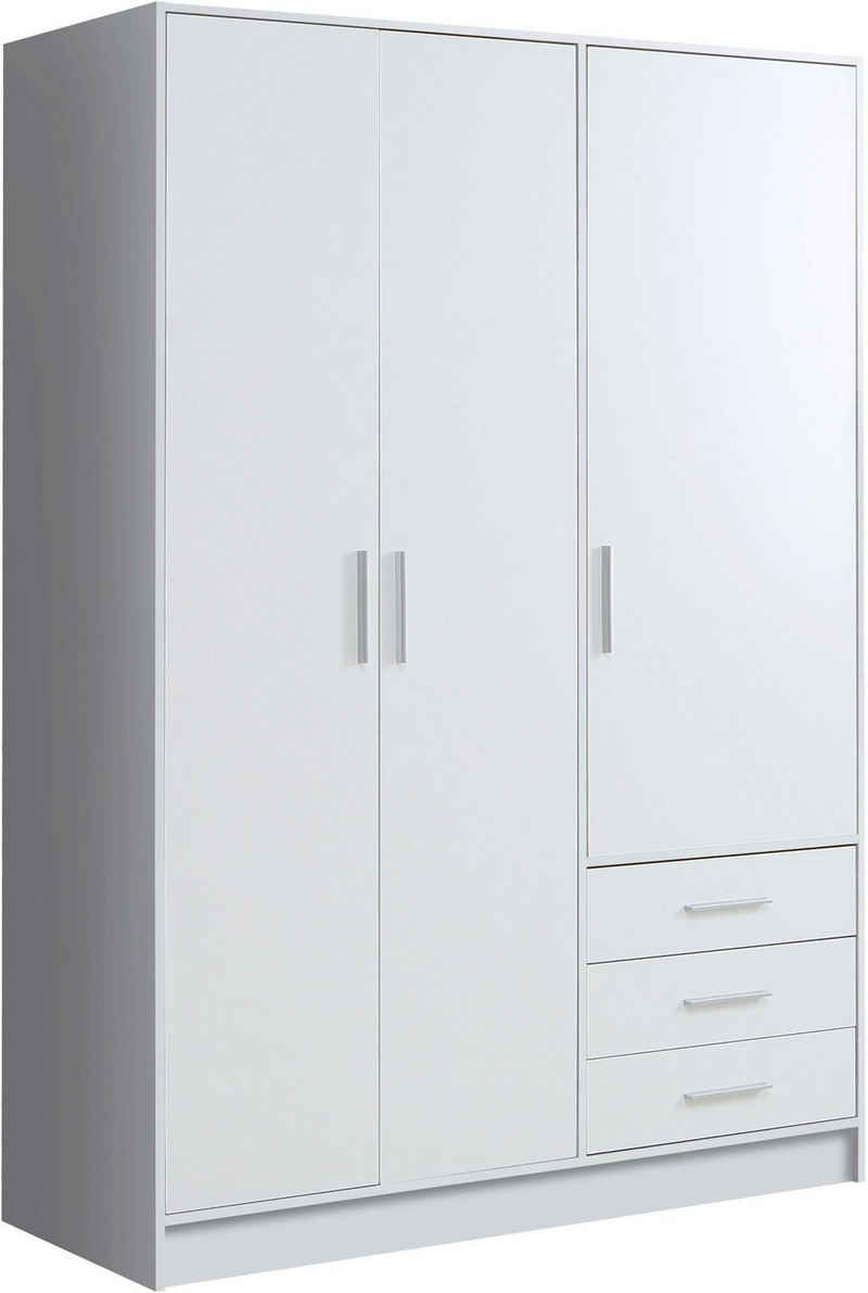 FORTE Kleiderschrank Jupiter, Made in Europe, mit Schubladen viel Stauraum, 2 Breiten und 4 Farben