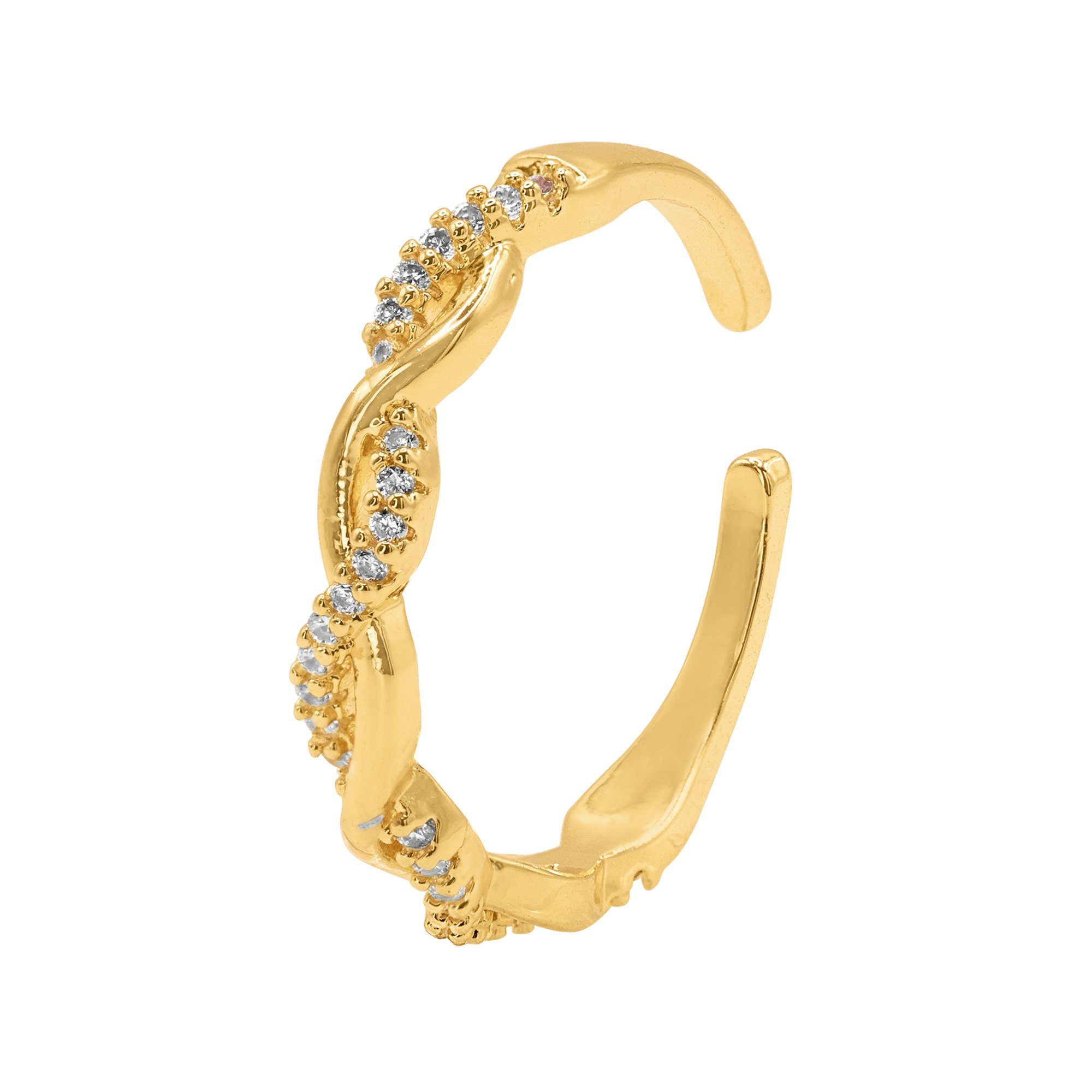 Heideman Fingerring Aria goldfarben (Ring, 1-tlg., inkl. Geschenkverpackung), Ring für Frauen mit Steinen