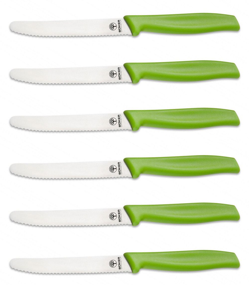 Brotzeitmesser Böker Brötchenmesser-Set 6-teilig, grün