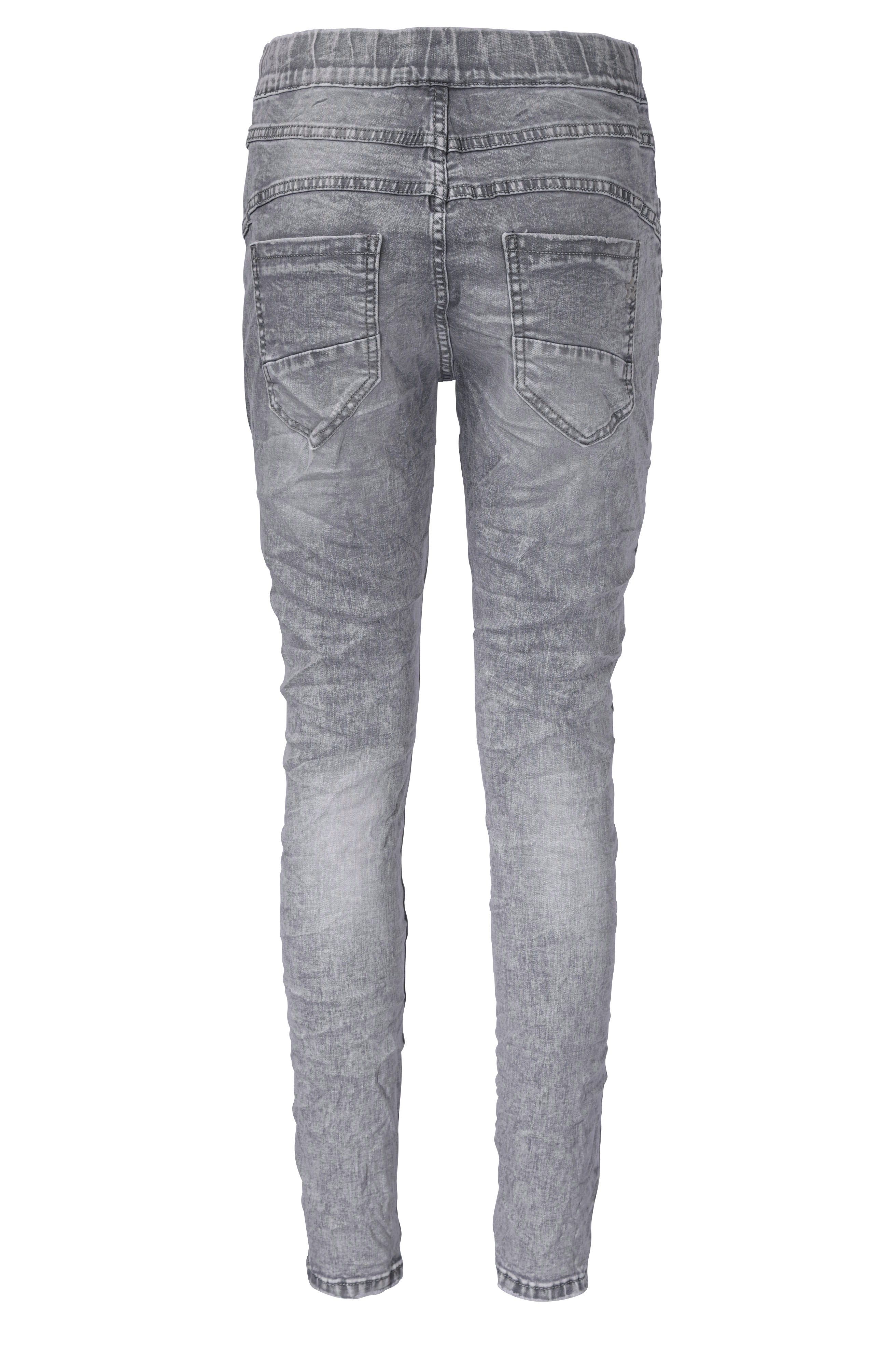 Damen Jeans Jewelly Regular-fit-Jeans Joggpants Wohlfühlhose Jogging Baggy Jeans