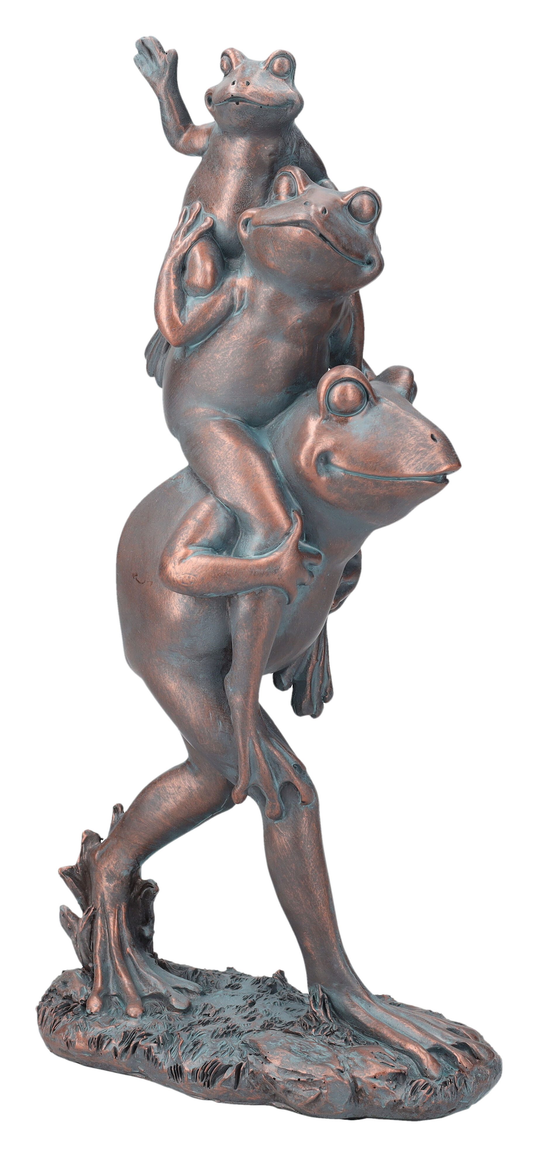Gartenfigur Garten Figur - Frösche Huckepack - Gartenfigur Tierfigur Frosch