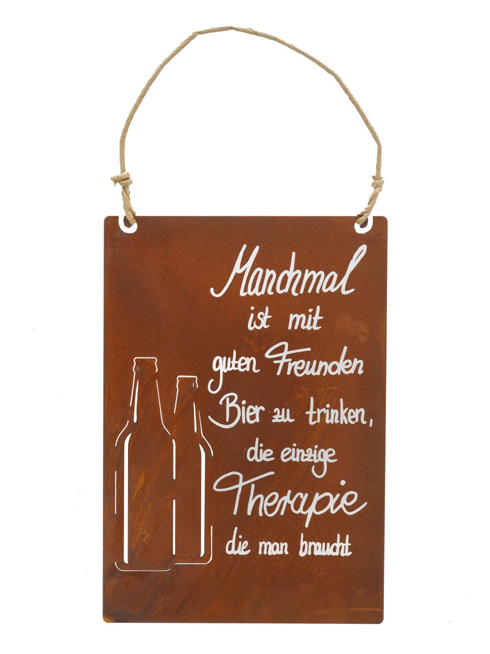 BADEKO Dekofigur Badeko Dekotafel Therapie 35 cm rostbraun