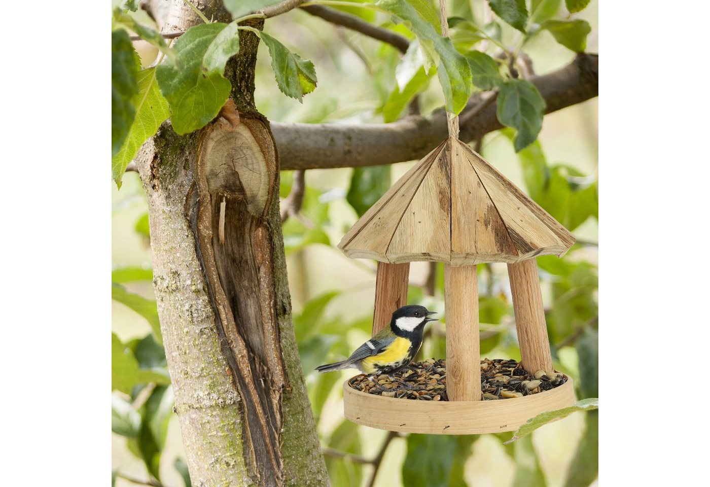 Thumbnail - relaxdays Vogelhaus Vogelfutterhaus aus Holz