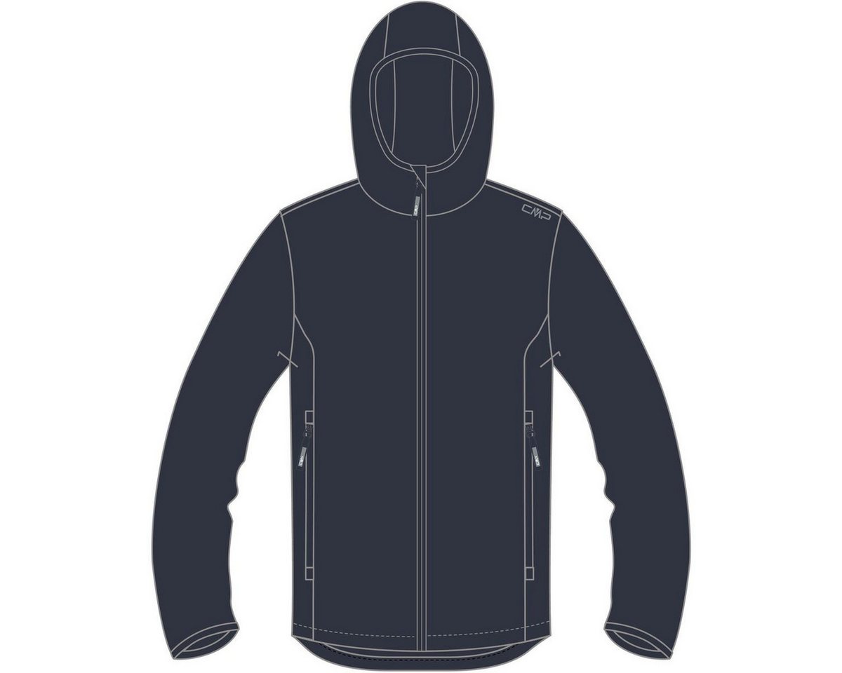 CMP Hardshelljacke KID Jacket FIX Hood Wasserdichte und winddichte Kinderjacke mit