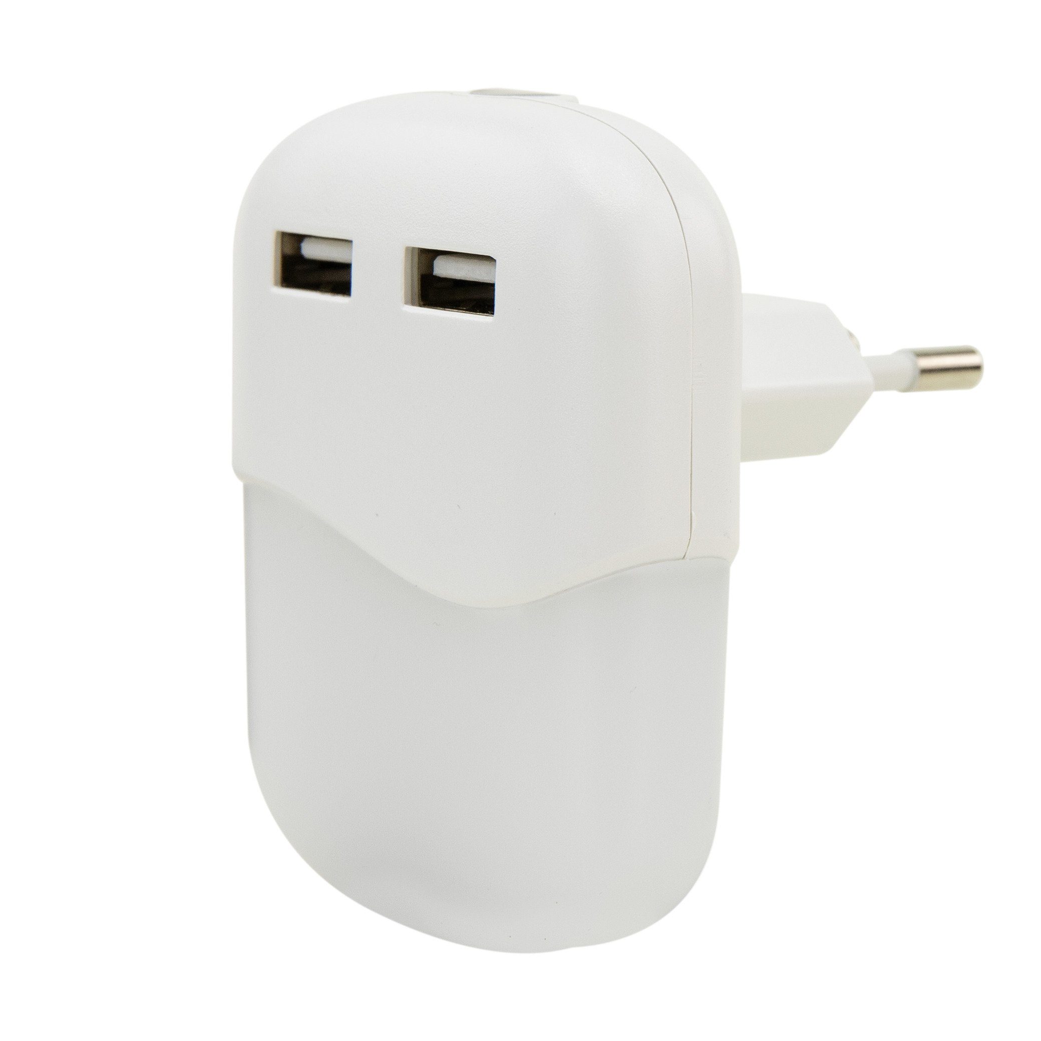 ANSMANN AG LED Nachtlicht LED Nachtlicht mit Dämmerungssensor & 2x USB - LED Leuchte, SMD LED