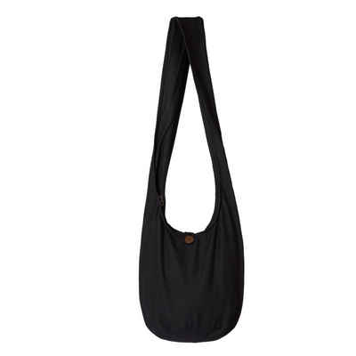 PANASIAM Beuteltasche Schulterbeutel einfarbig Schultertasche aus 100% Baumwolle in 2 Größen, Umhängetasche auch als Wickeltasche Handtasche oder Strandtasche
