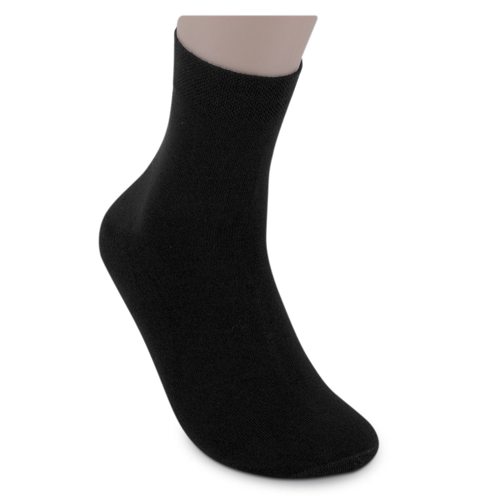 Kurzsocken BLACK Die (Bund, Business-Socken schwarz) ohne Komfortbund Sockenbude Gummi 5-Paar, mit