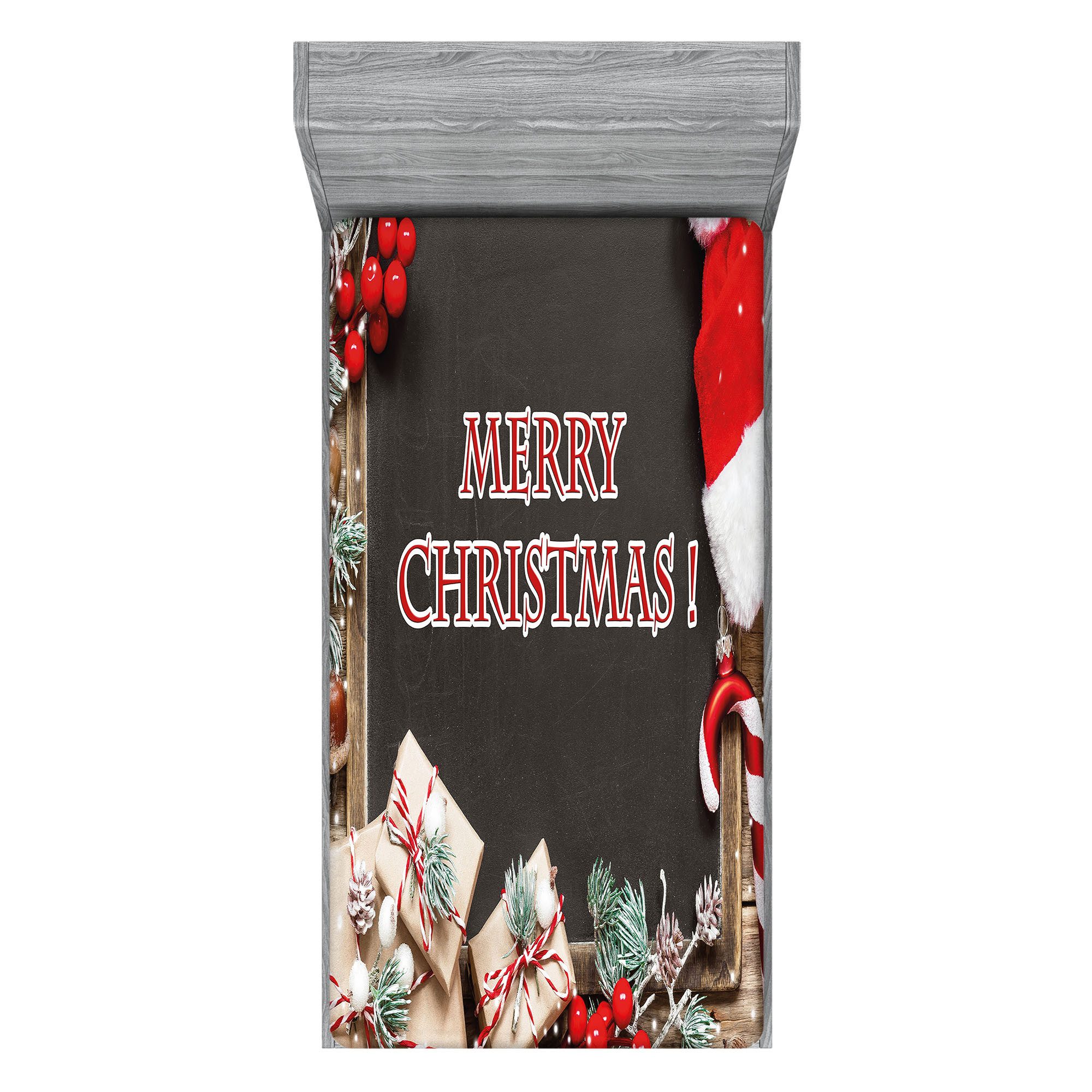 Abakuhaus Spannbettlaken Soft Dekorativer Stoff Bettwäsche Rund-um Elastischer Gummizug, Weihnachten Noel Konzept an Bord