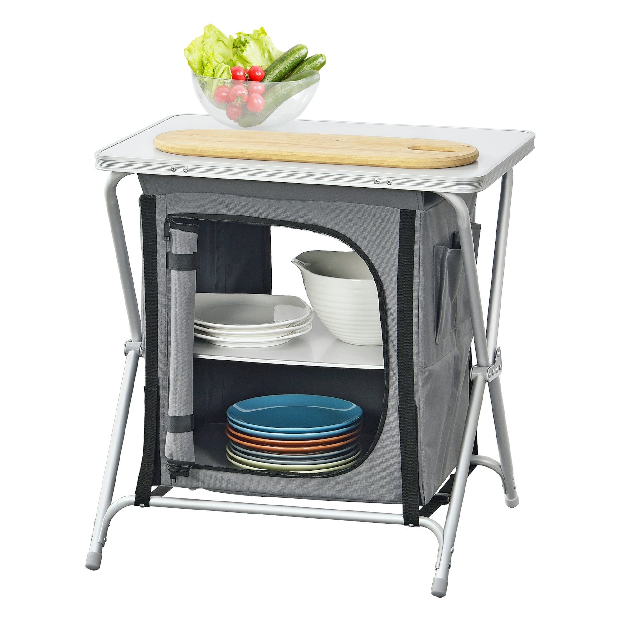 en.casa Campingtisch, Tullinge Campingküche 60x45x64 cm günstig online kaufen
