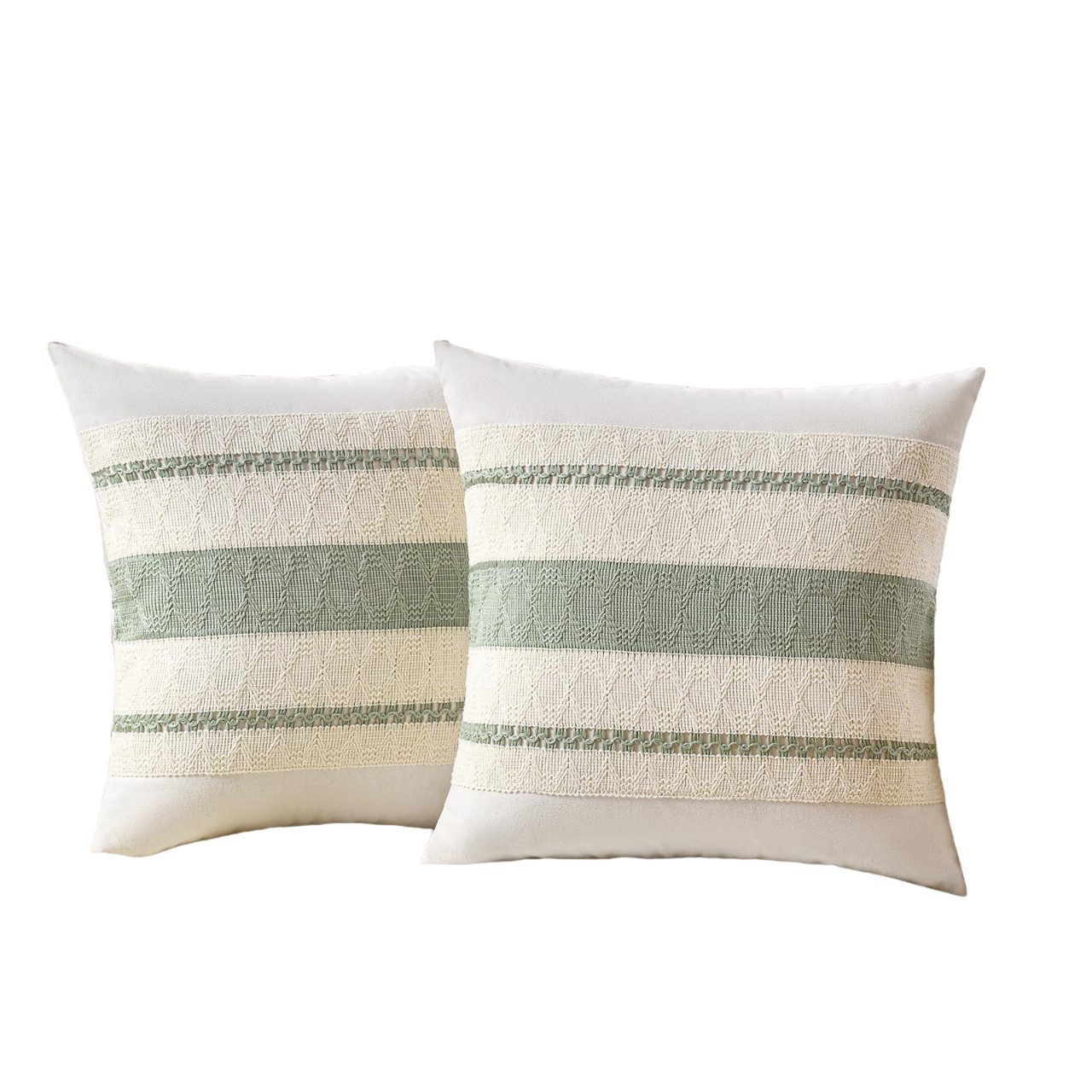 Agger Kissenbezug 2er-Set Boho-Zierkissenbezüge 45x45cm, Rustikale Retro-Kissenhüllen, (2 Stück), für Wohnzimmer, Schlafzimmer, Couch, Bett, Sofa & Sessel