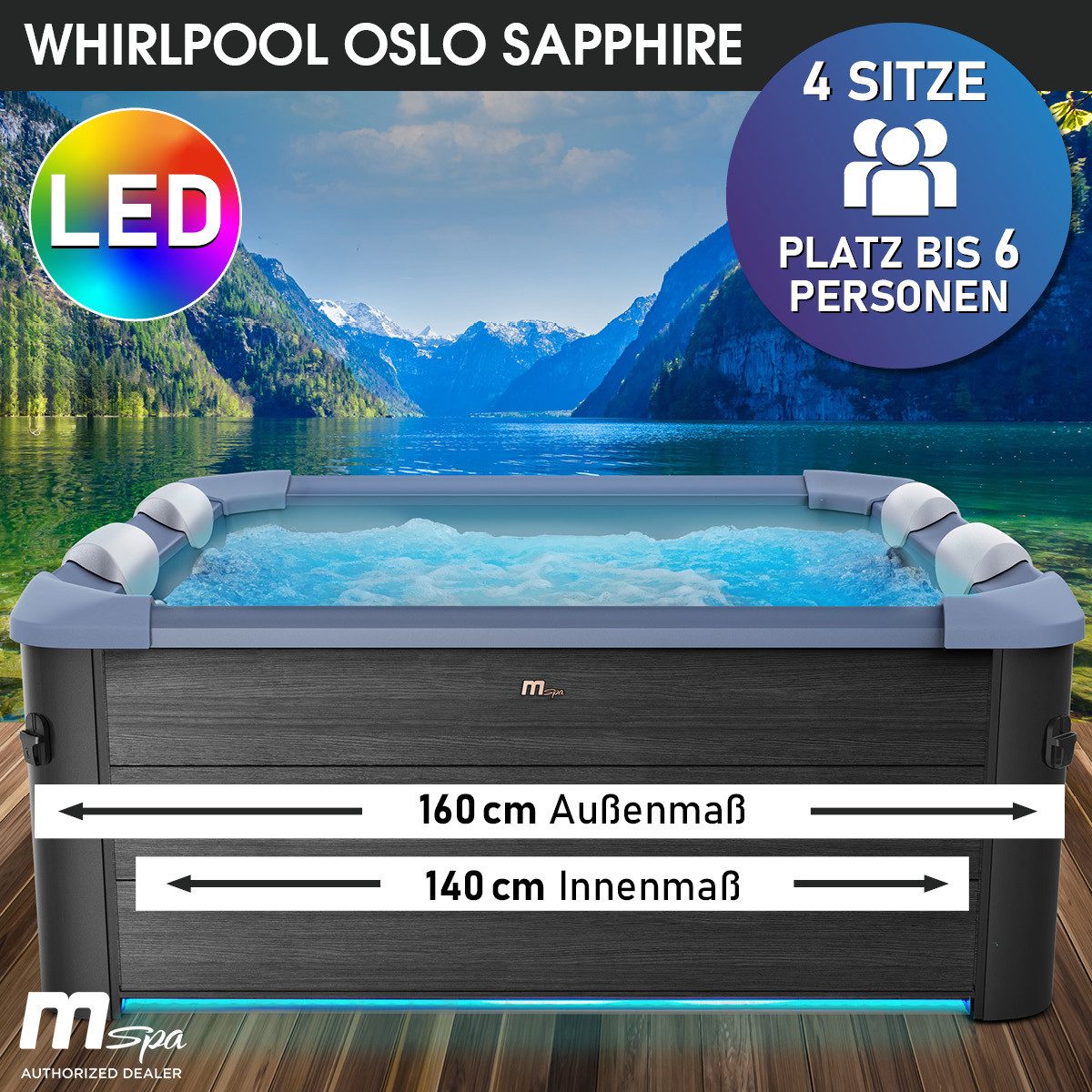 BRAST Whirlpool MSpa Oslo, Sapphire & günstig online kaufen