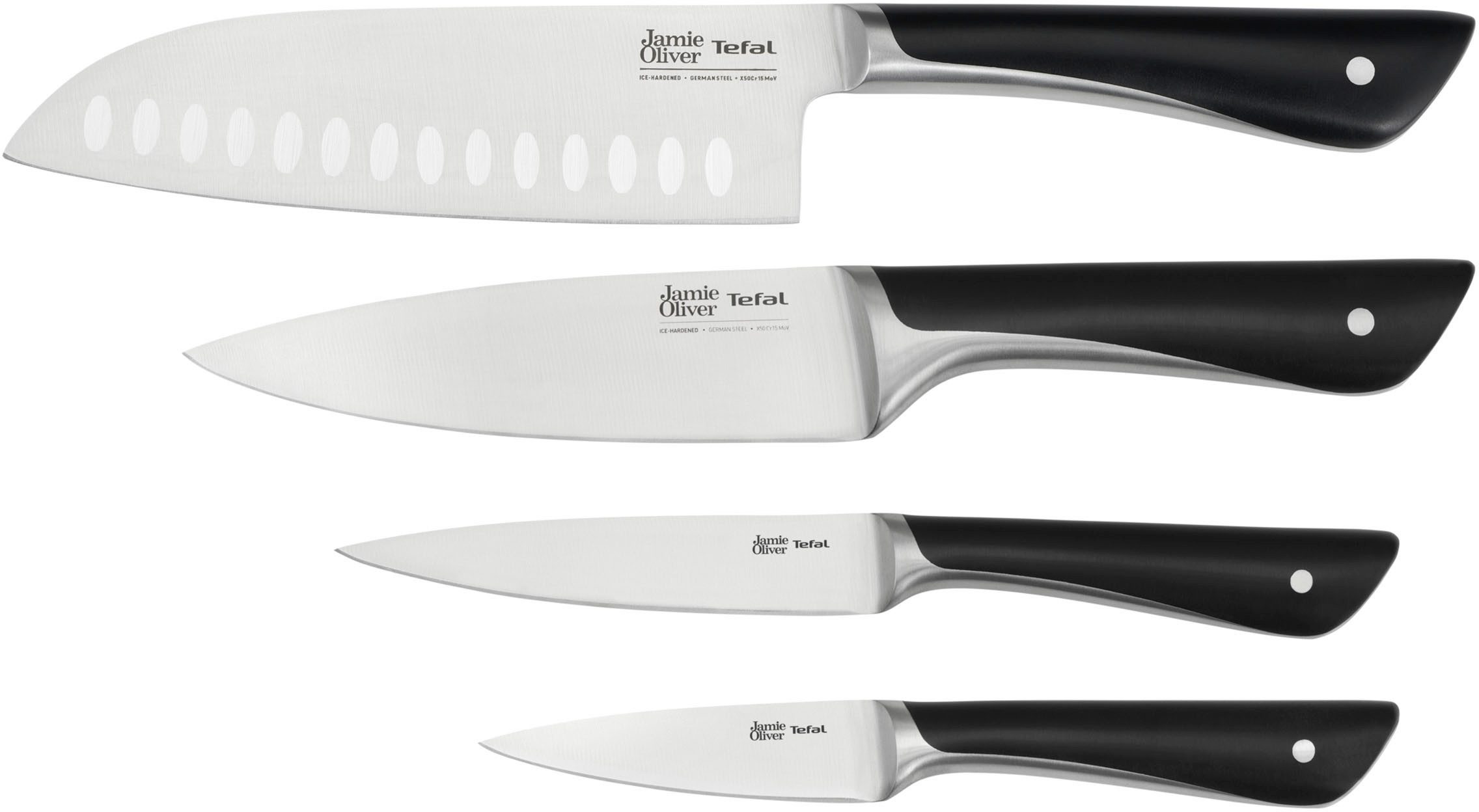 Tefal Ножи-Set K267S4 Jamie Oliver (Set, 4-tlg), hohe Leistung, unverwechselbares Design, widerstandsfähig/langlebig