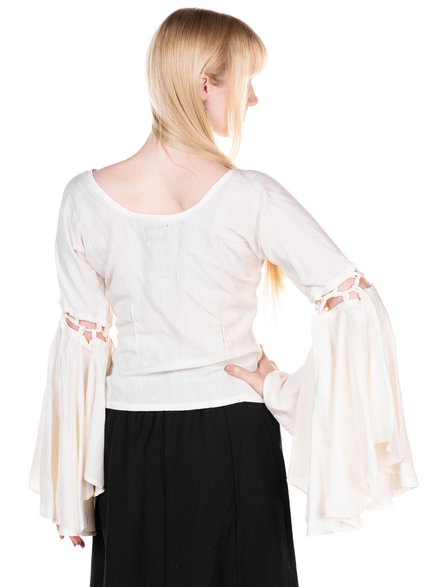Metamorph Hexen-Kostüm Tiefgeschnittene Mittelalterbluse mit Trompetenärm, Hochwertige und authentische Mittelalterkleidung zu unschlagbar günst