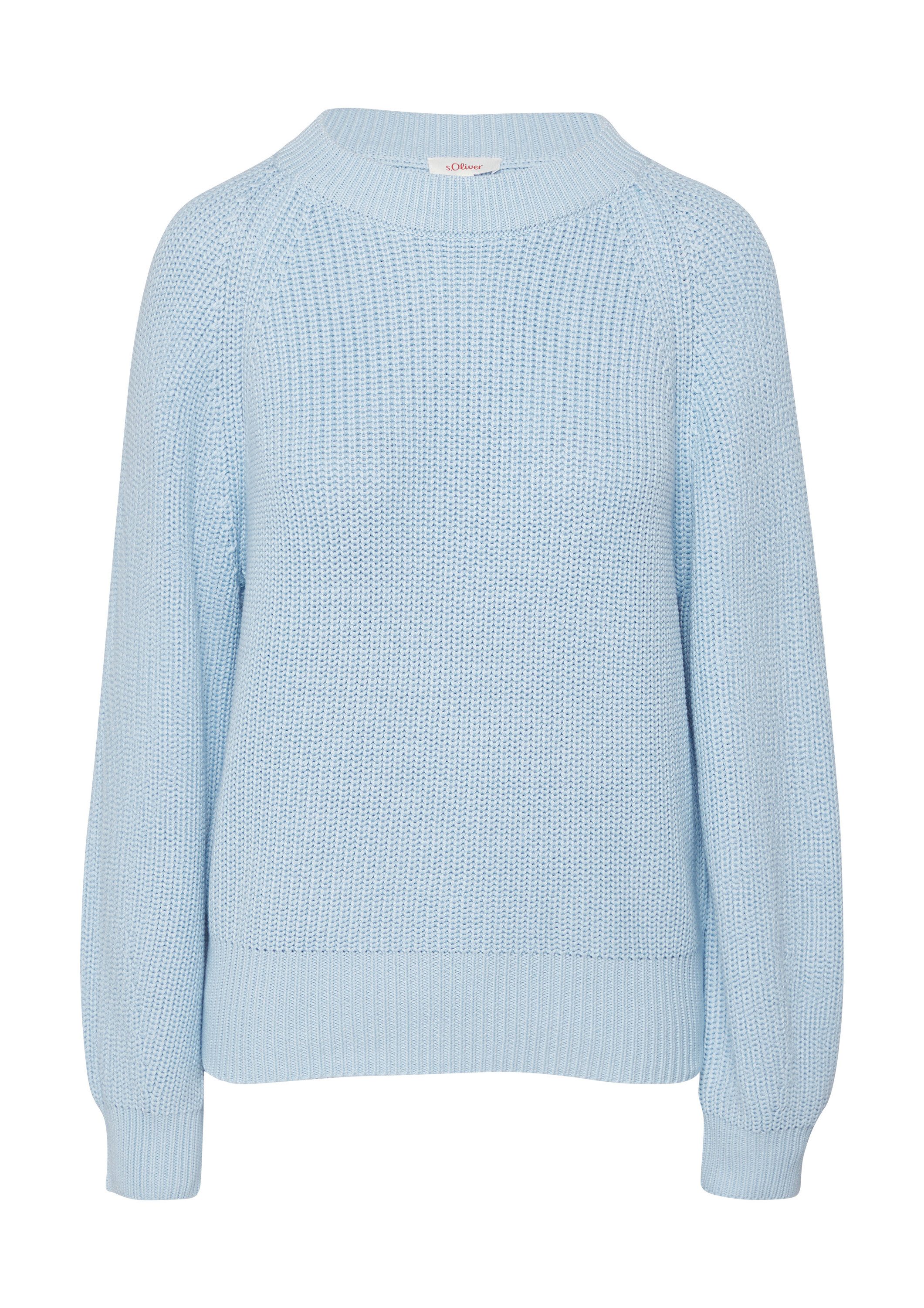 s.Oliver Longpullover Strickpullover Strickpullover mit Raglan-Ärmeln und R günstig online kaufen