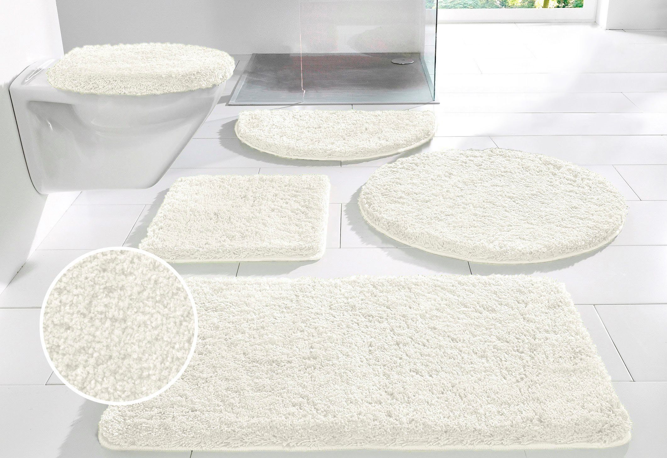 my home Badematte Sanremo, Badvorleger, Badezimmer Teppich, sehr weich, Höh günstig online kaufen