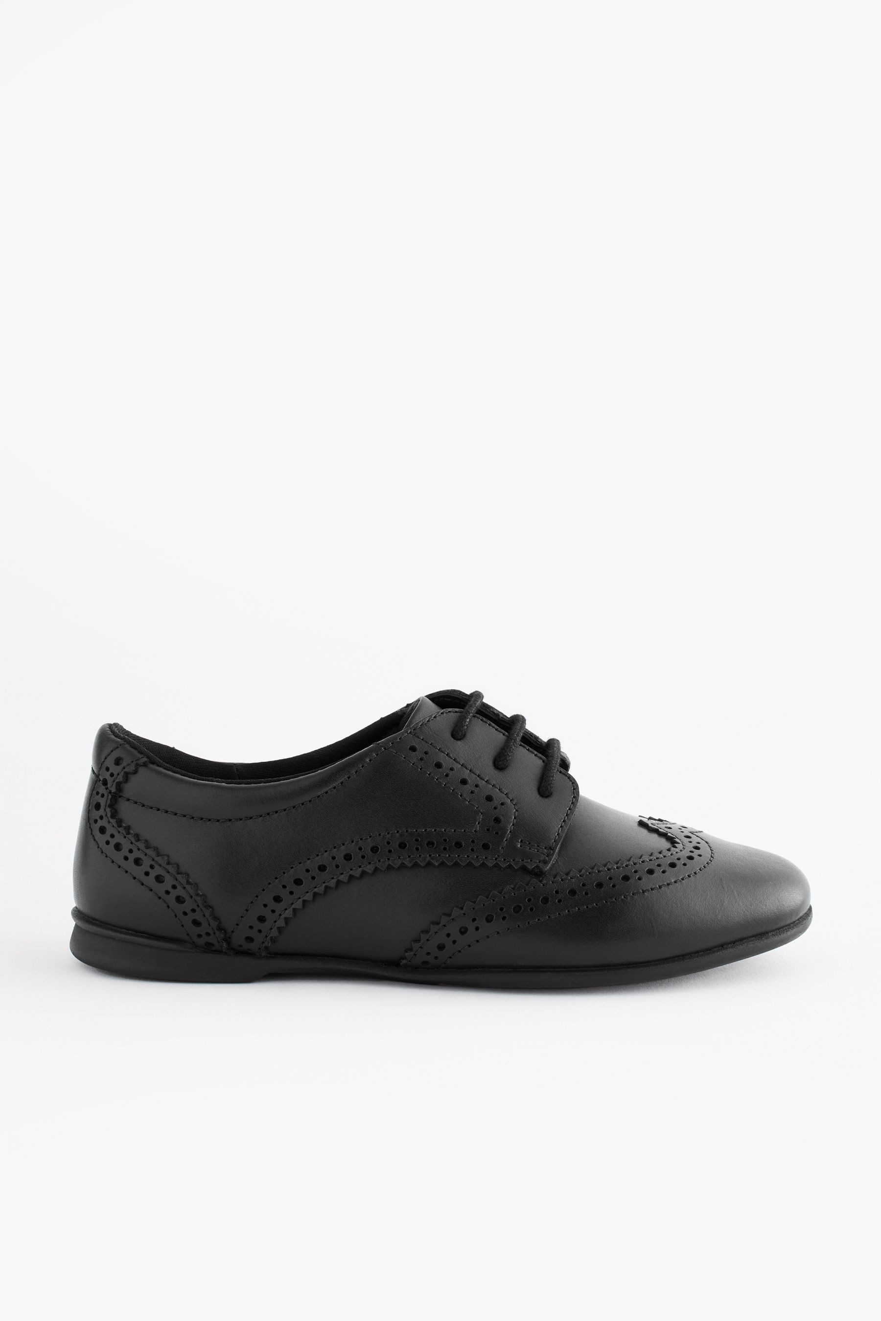 Next Brogue-Schnürschuhe aus Leder, weite Passform Budapester (1-tlg)