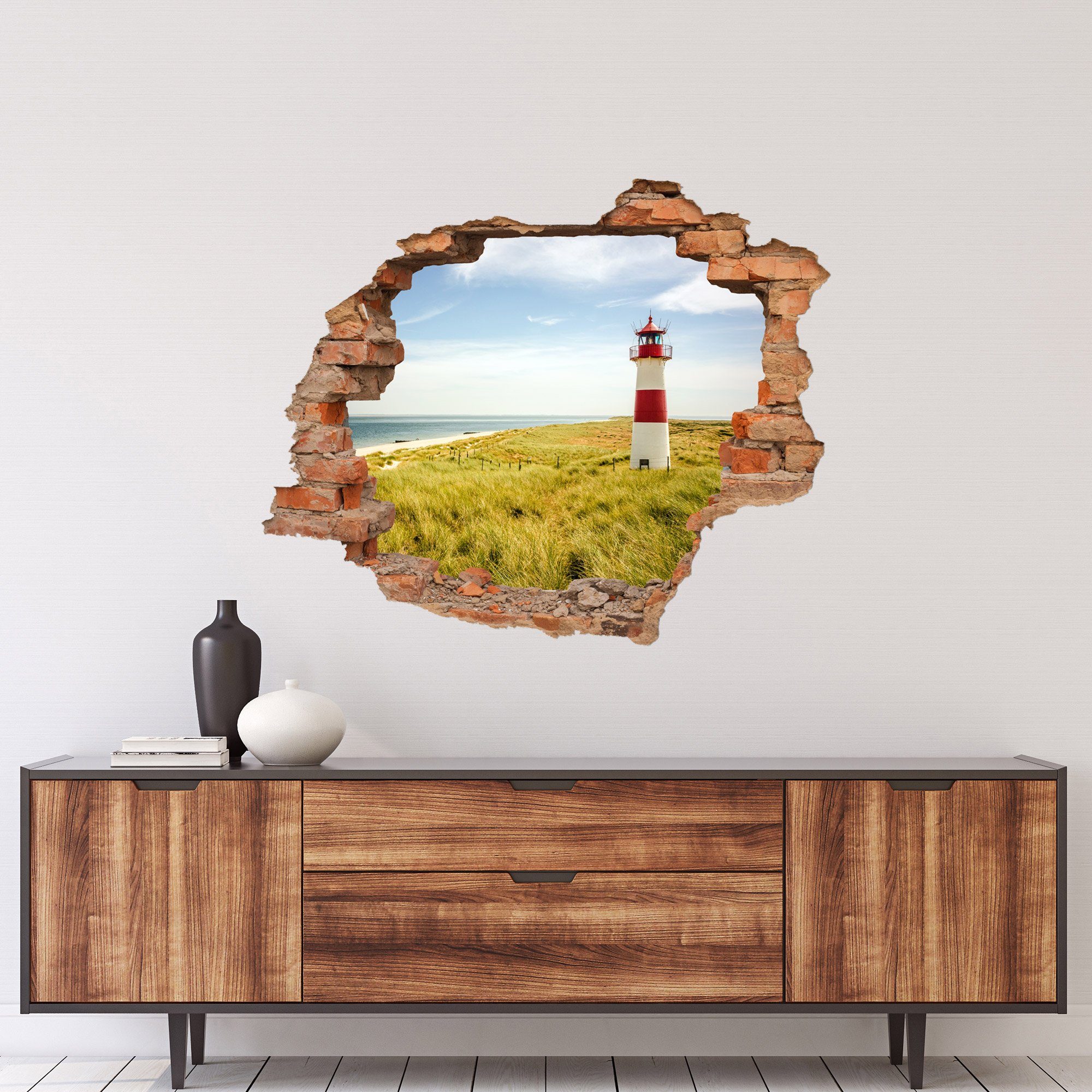 WallSpirit Wandtattoo Wanddurchbruch "Leuchtturm", Selbstklebend, rückstand günstig online kaufen
