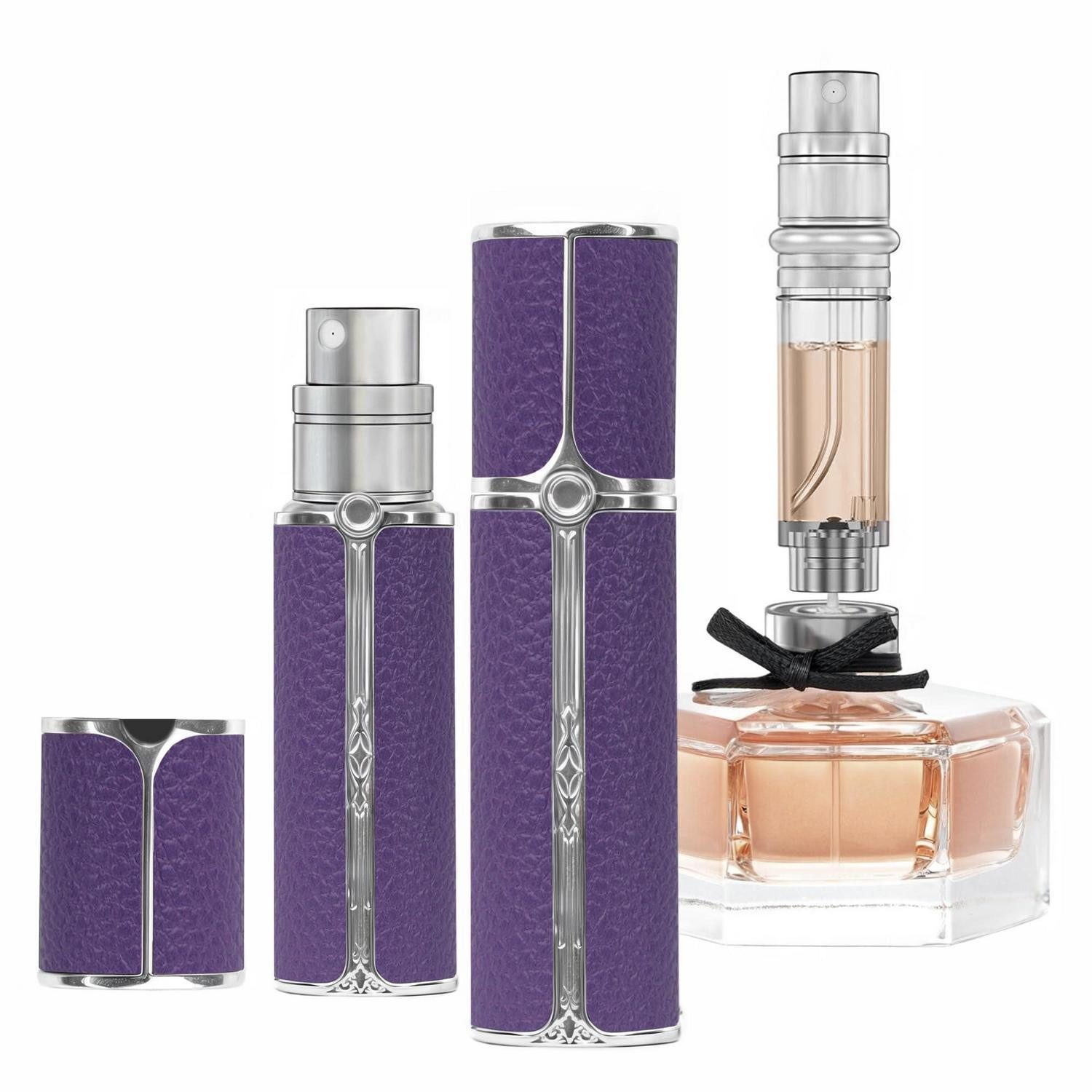 LuxusKollektion Parfümzerstäuber Parfümzerstäuber nachfüllbar 5ml Violett