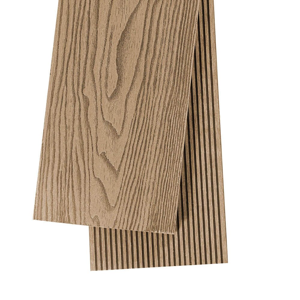 HOME DELUXE Terrassendielen WPC SAMANA PREMIUM - Mengenauswahl, 2 m², BxL: je 14,6x220 cm, (Komplettset - inkl. Unterkonstruktion), 3D-Holzoptik, WPC Hohlkammerdiele, Bodenbelag