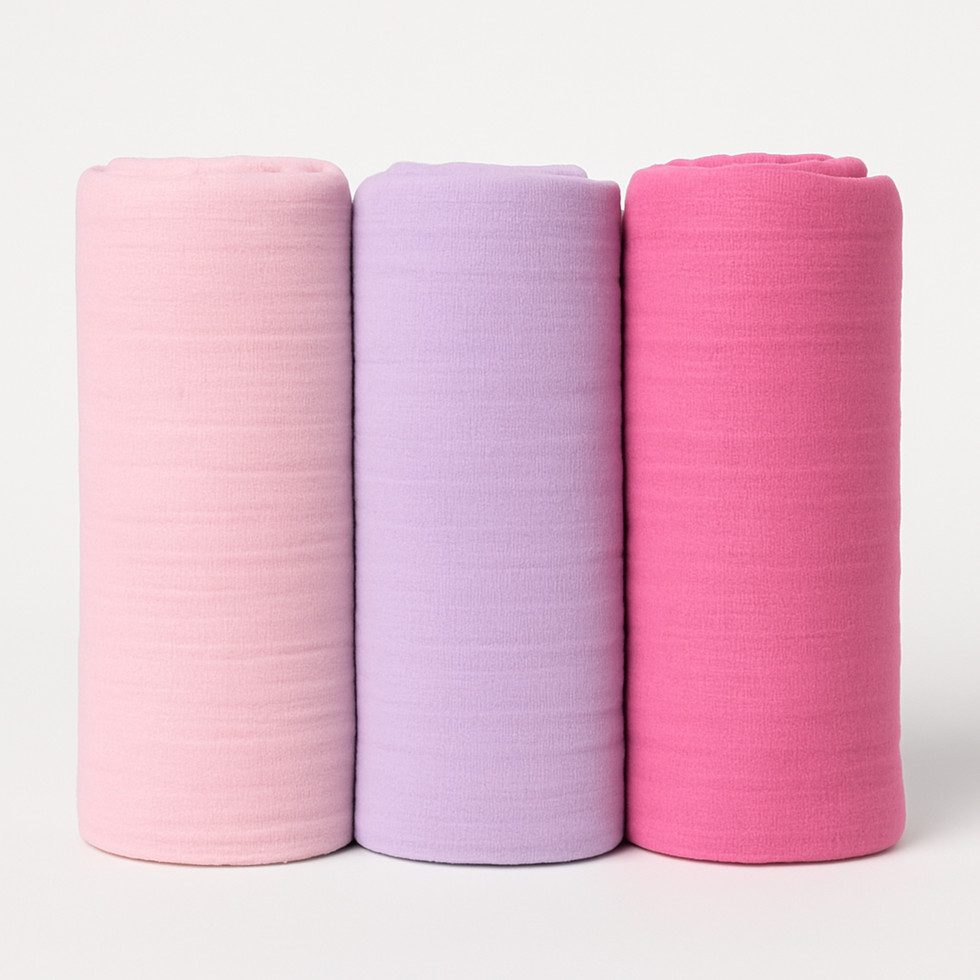 Musselin Welt Halstuch Musselin Kinder Halstücher im Set Rosa, Flieder, Pink, (Packung, 3x Halstuch)