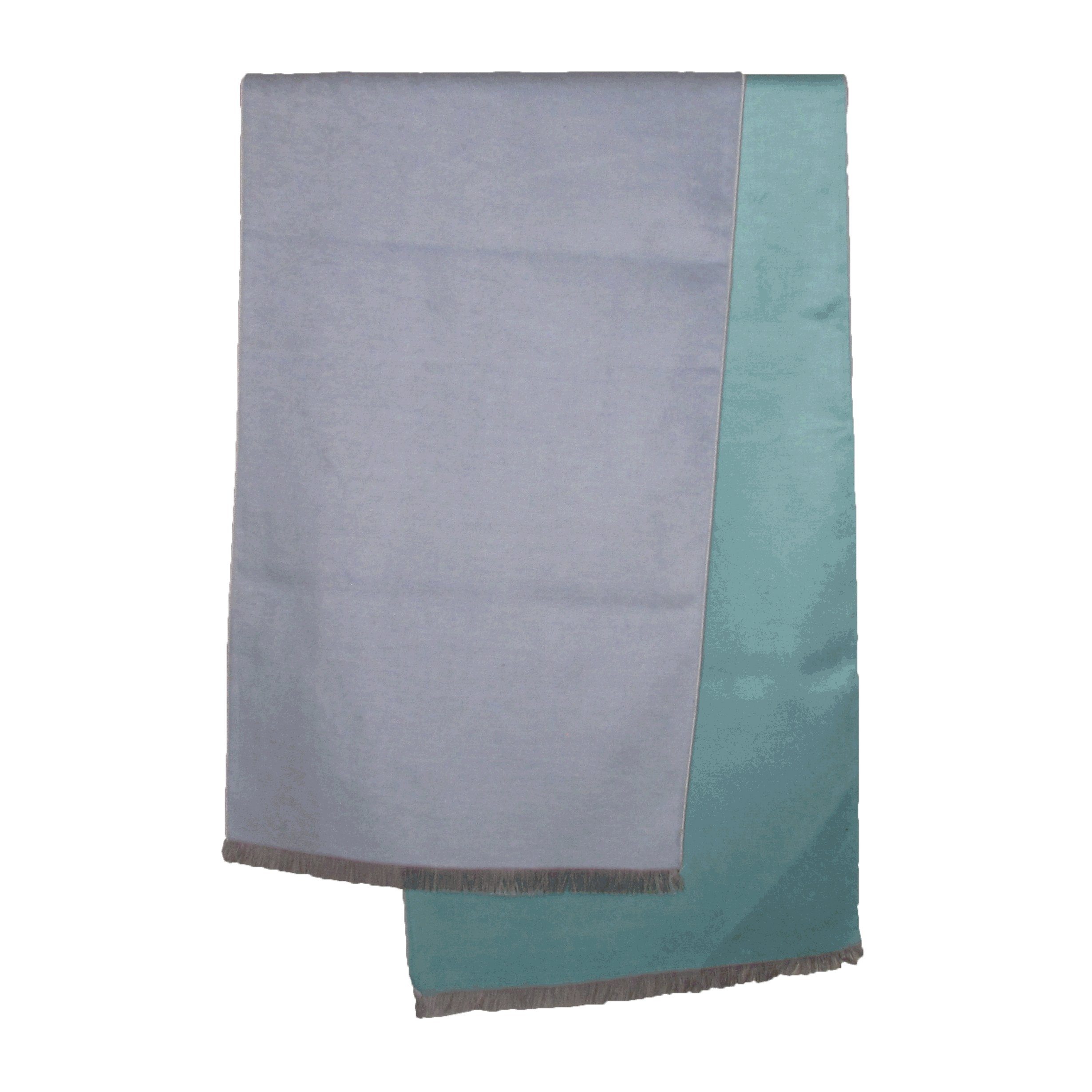 SEABRIGHT Seidenschal Seidenflanell Schal hellblau türkis