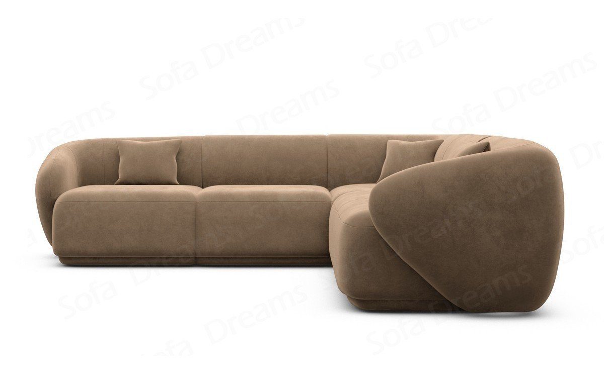 Sofa Dreams Ecksofa Polster Design Samtstoff Sofa Marbella L Form Stoffsofa, Loungesofa