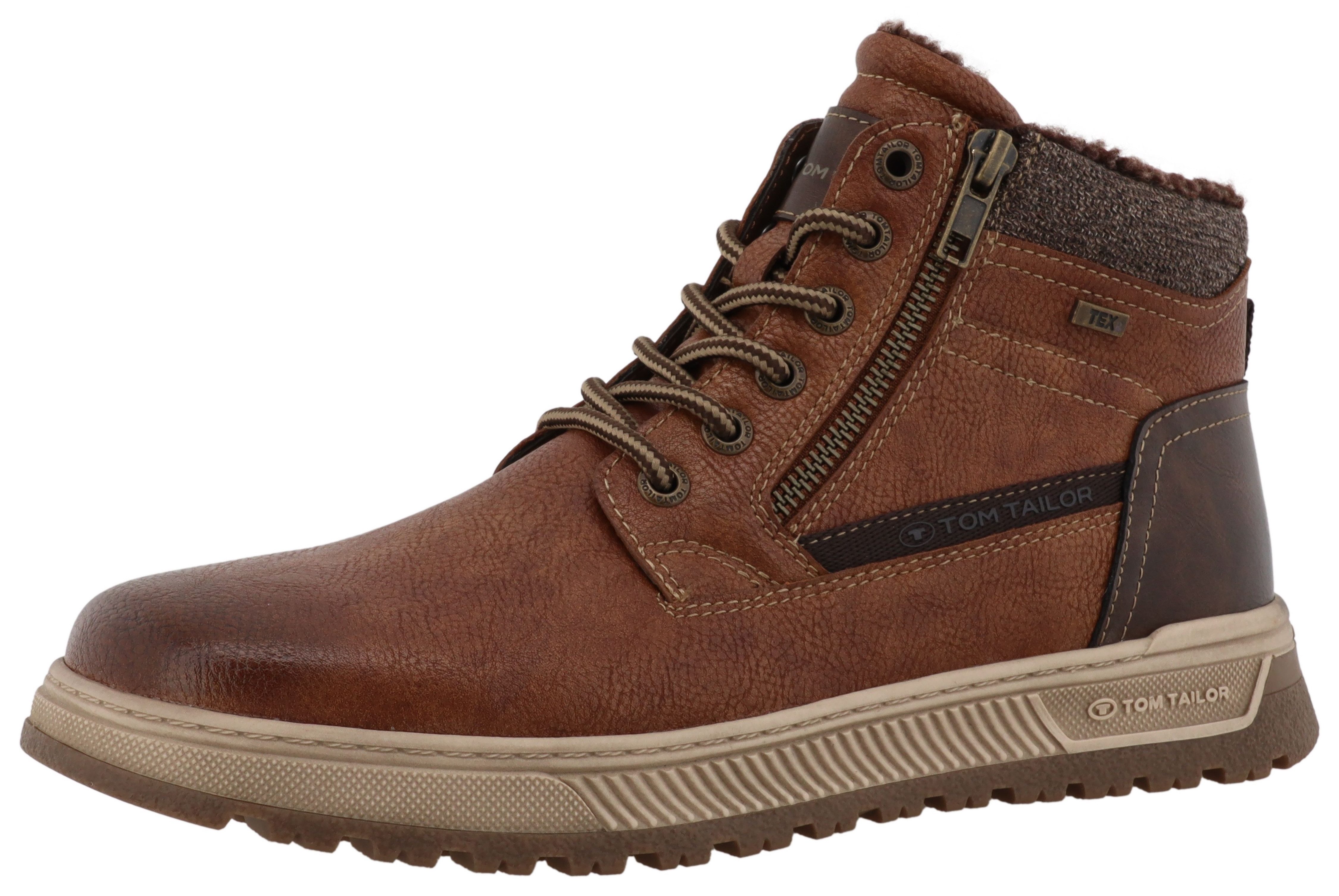 TOM TAILOR Winterboots Schnürboots, Winterboots mit Reißverschluss