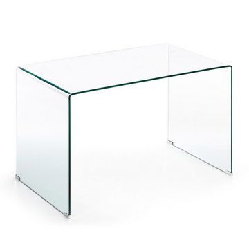 Natur24 Schreibtisch Schreibtisch Burano Glas 125x70cm Rechteckig Büro Kinderzimmer Office