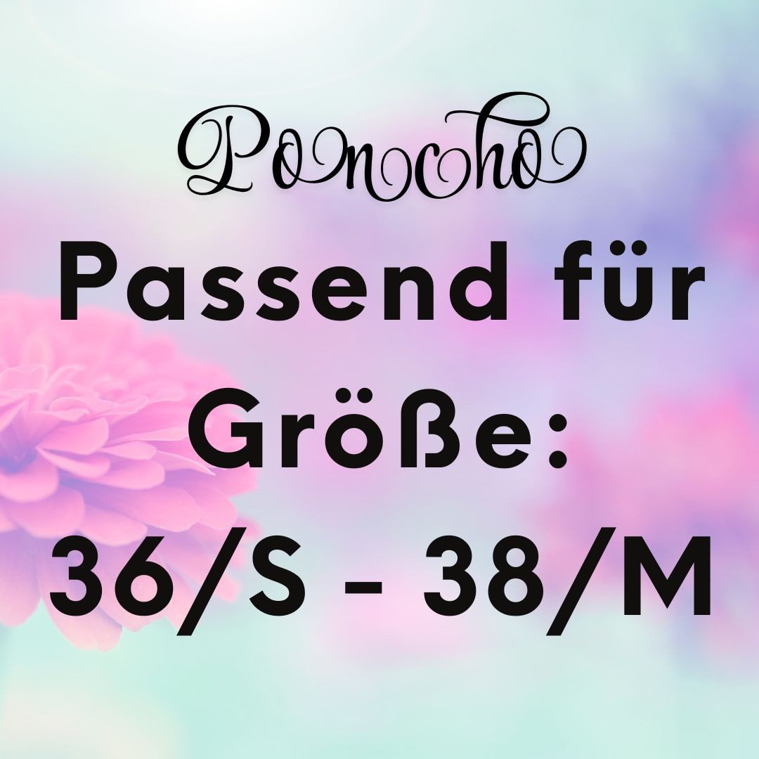 dy_mode Strickponcho Damen Poncho leichter Übergangsponcho Cape warm & weich / bunt Vorne Kurz, Hinten Lang Schnitt