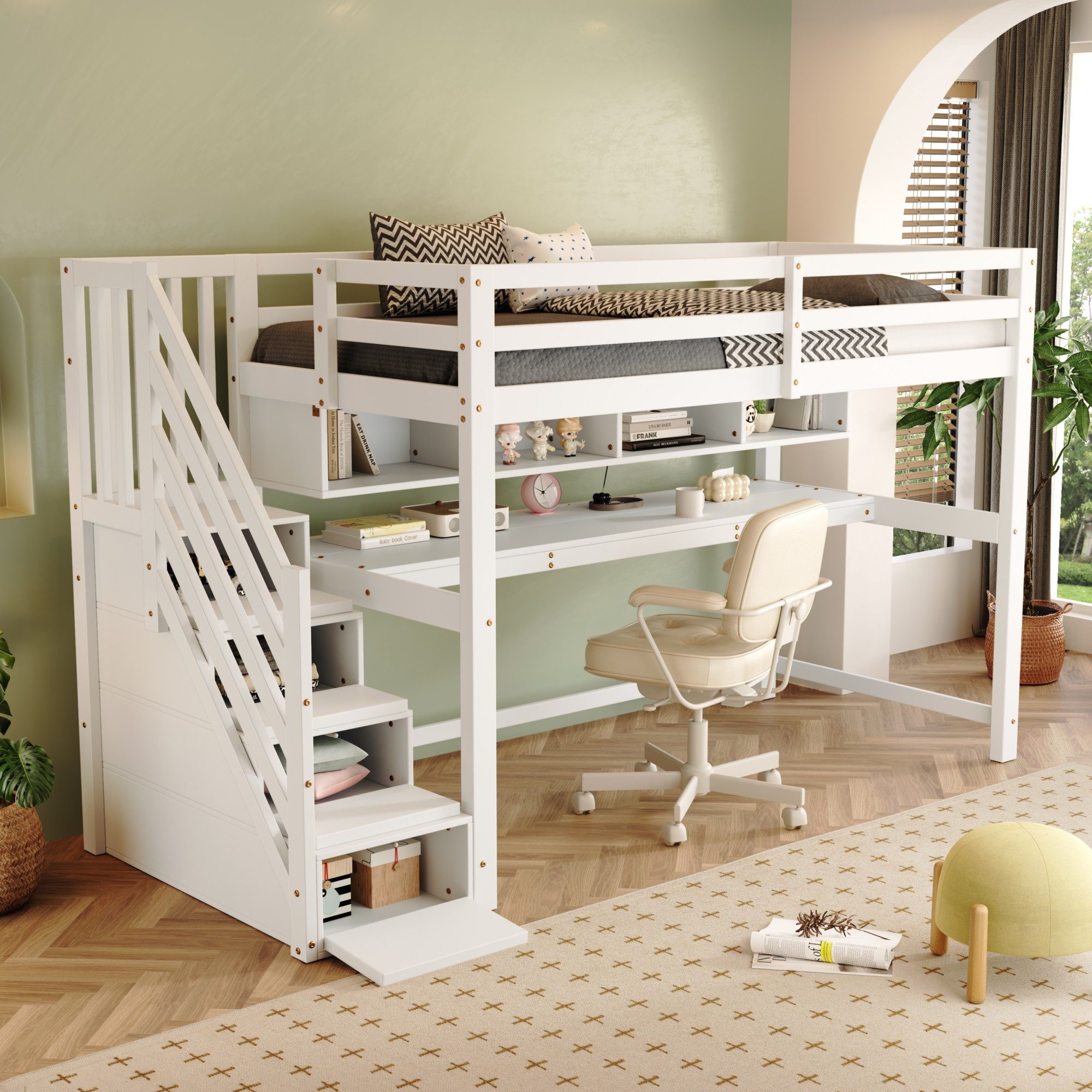OKWISH Kinderbett Jugendbett Holzbett Einzelbett (Kinderhochbett günstig online kaufen