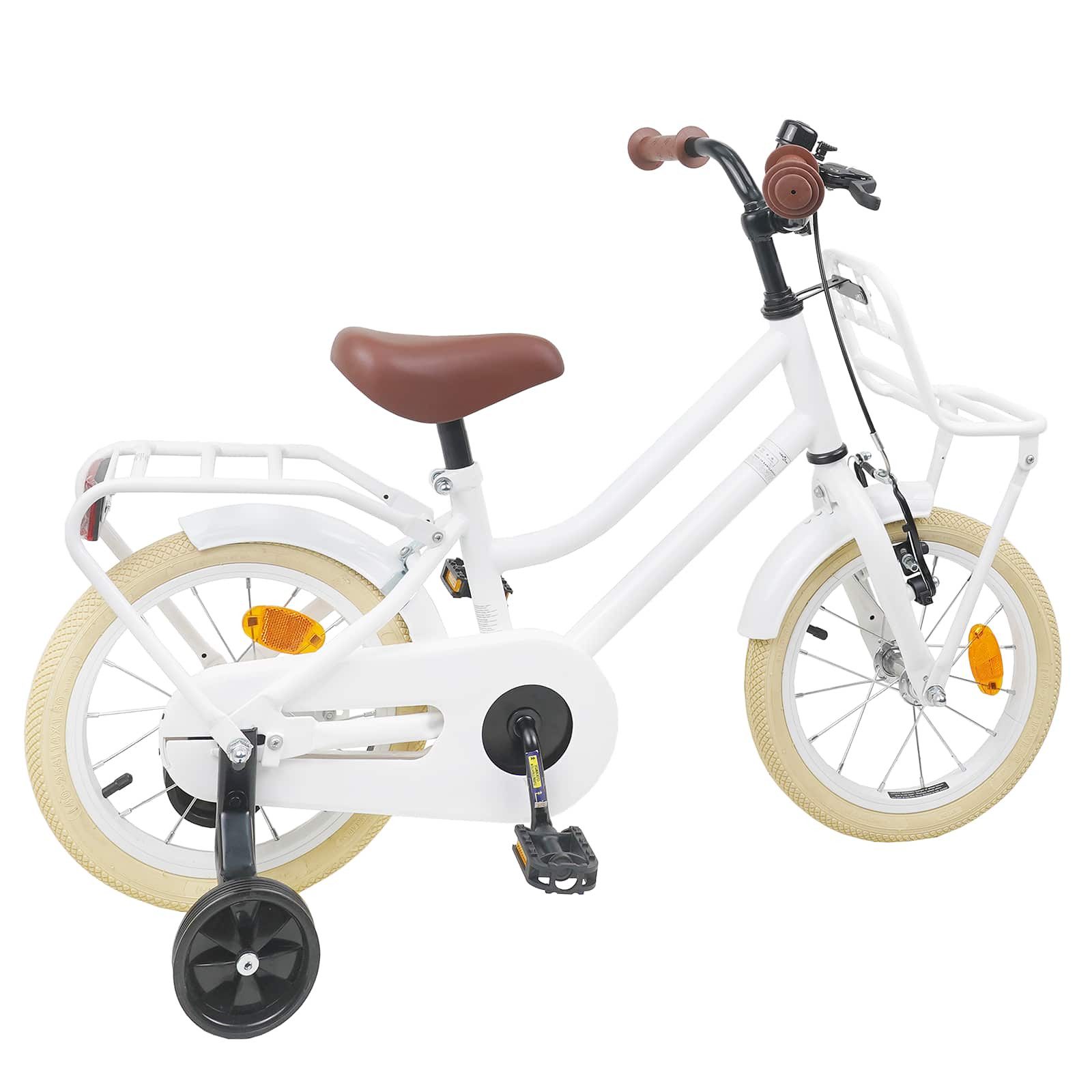 vidaXL Kinderfahrrad 90 x 49 x 67,5 cm Kinderfahrrad 12 Zoll für 2-4 Jahre alt Weiß Stützrä