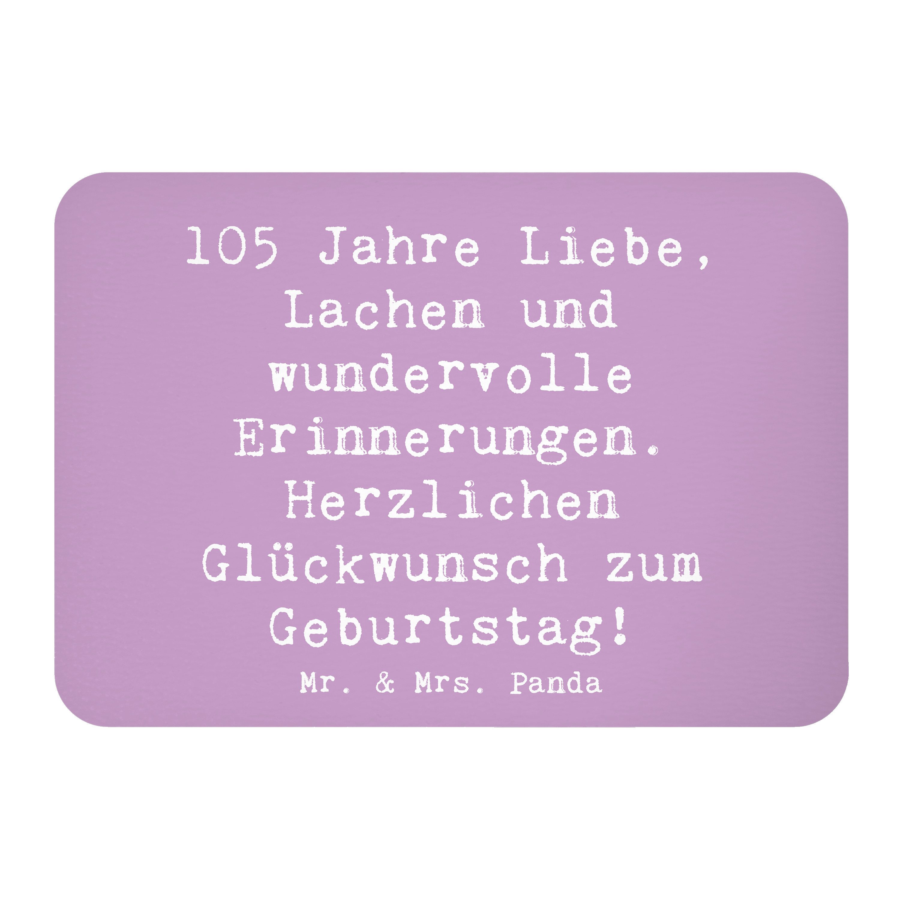 Magnet Spruch 105. Geburtstag - Lavendeltraum - Geschenk, Freude, Alles gut