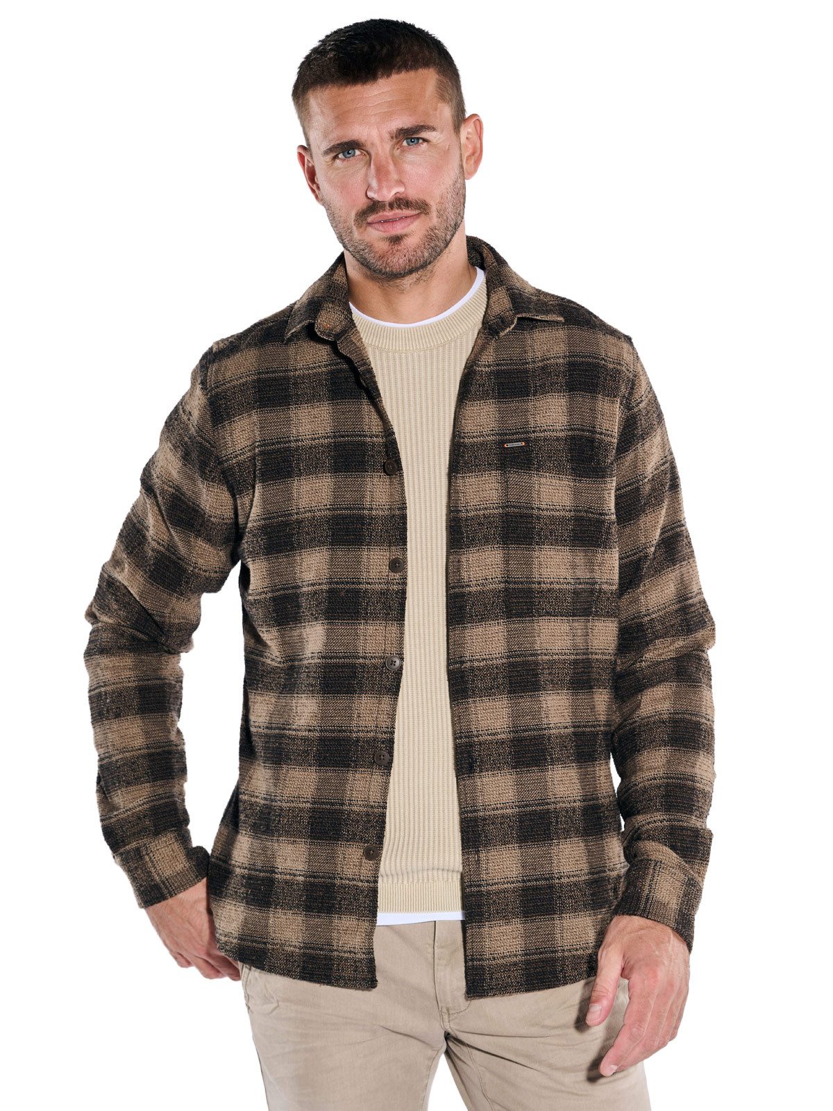 emilio adani Langarmhemd Overshirt mit Zipper günstig online kaufen
