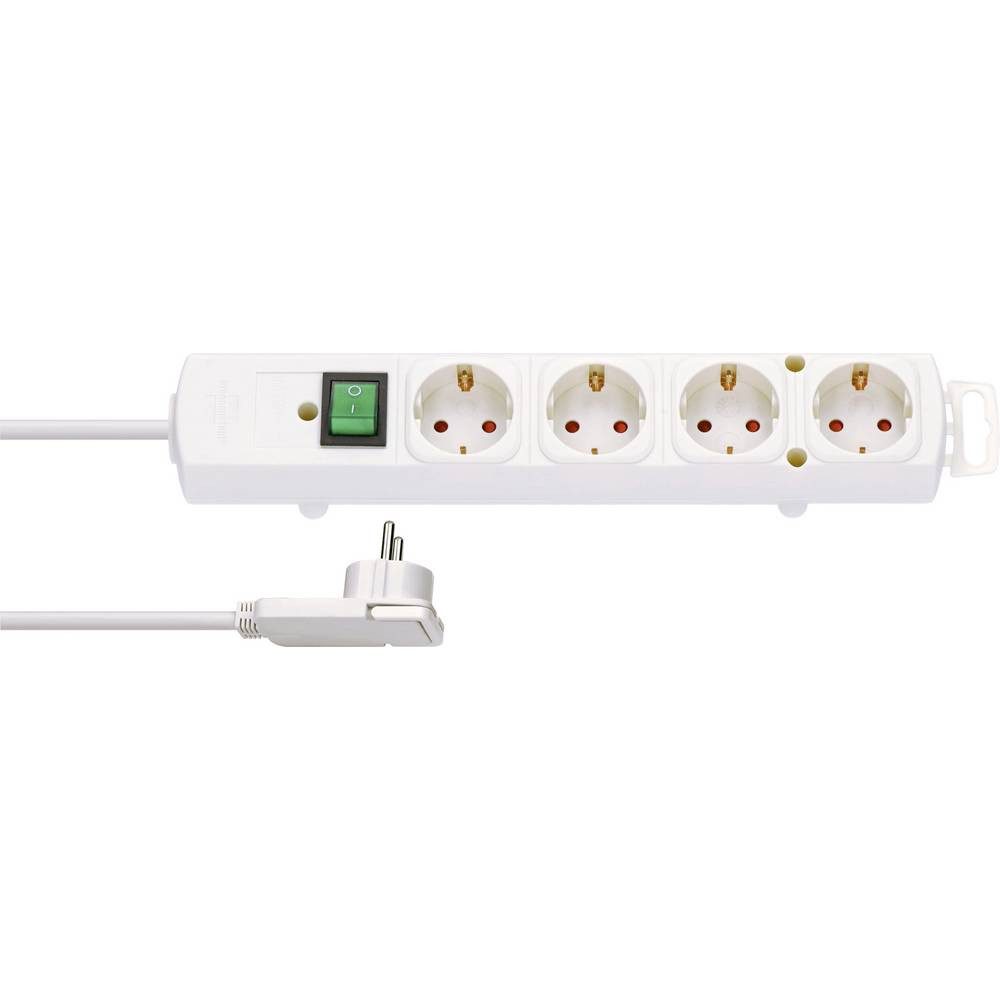 Brennenstuhl 4-Fach Steckdosenleiste Comfort-Line Plus 1153120100 Steckdosenleiste (Kabellänge 2.00 m), erhöhter Berührungsschutz, mit Hängelasche
