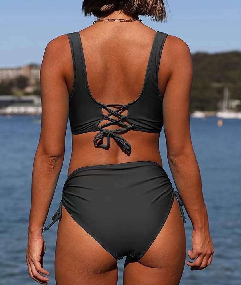 Damen Push up Gepolstert Tankini Bikini Set Badeanzug Bademode Schwimmanzug 40 