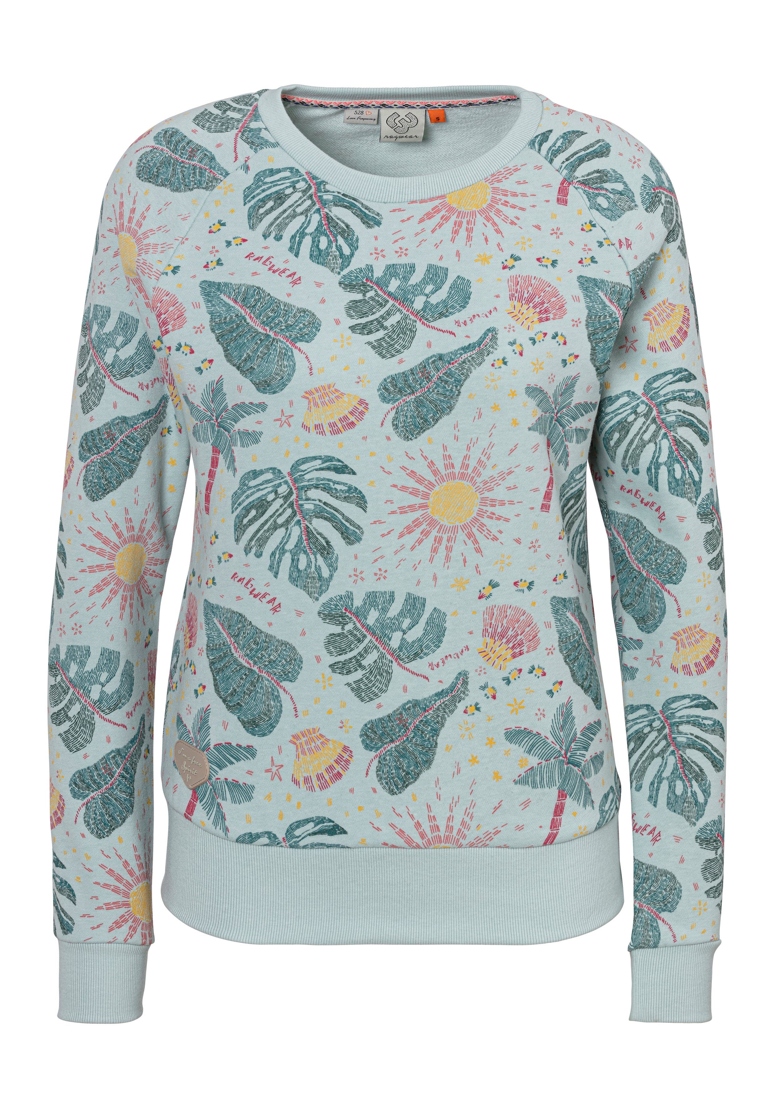 Ragwear Sweatshirt JOHANKA PRINT mit sommerlichem Alloverdruck