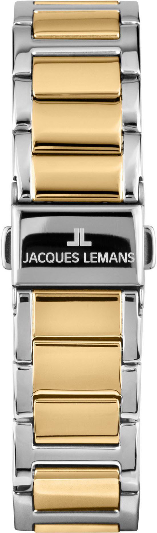 Jacques Lemans Chronograph Venice 1-2151G, Armbanduhr, Damenuhr, Edelstahlarmband, Stoppfunktion, Datum, Perlmutt