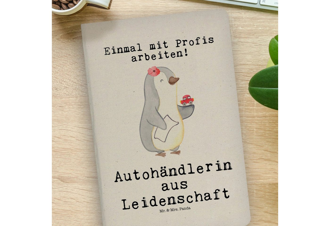 Thumbnail - Mr. & Mrs. Panda Notizbuch Autohändlerin Leidenschaft - Transparent - Geschenk, Notizbuch Mit St Mr. & Mrs. Panda, Echte...